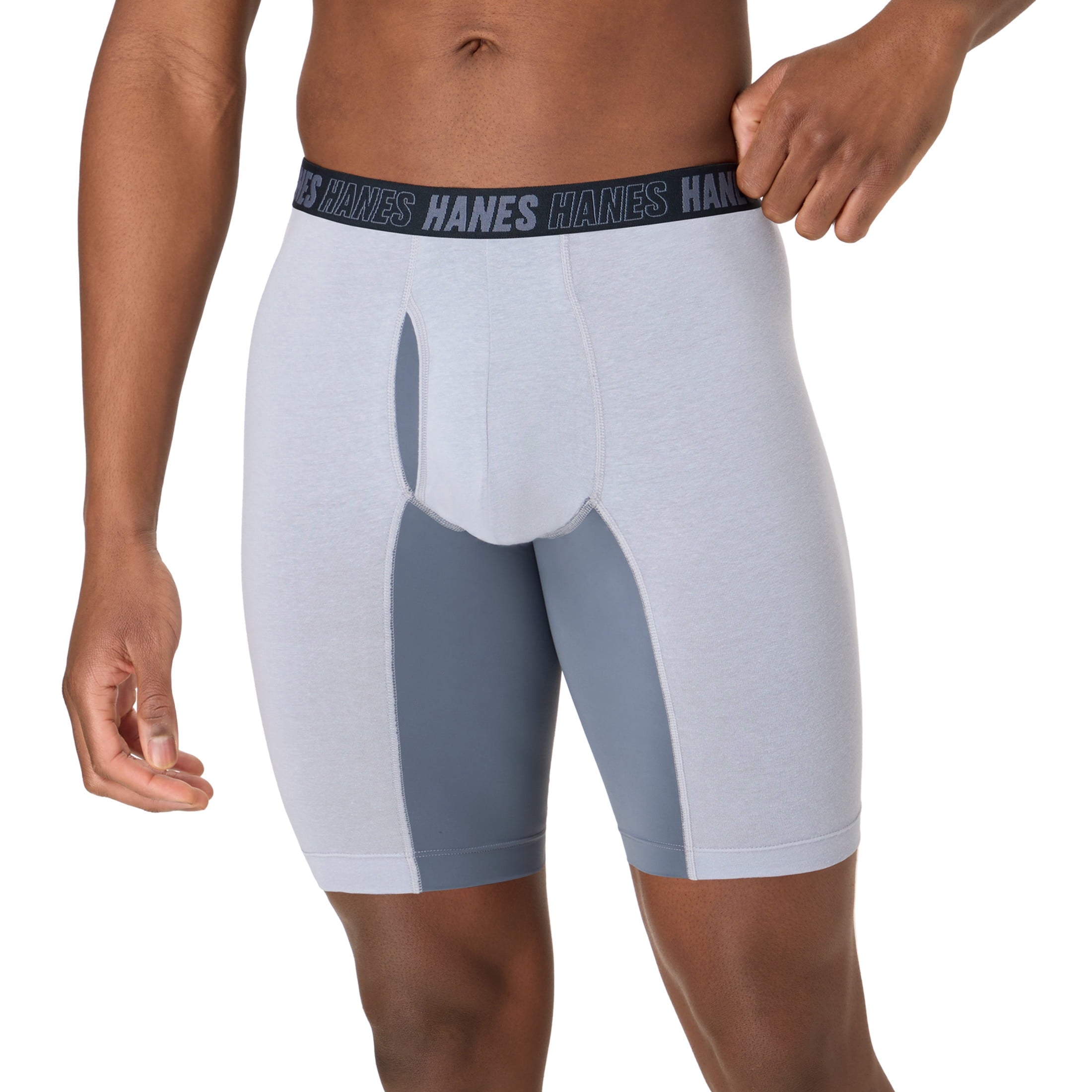 Hanes Mens Underwear Boxer Briefs, 3-Pack, Moves Anti-Chafe Men's Boxer Briefs MACCD3