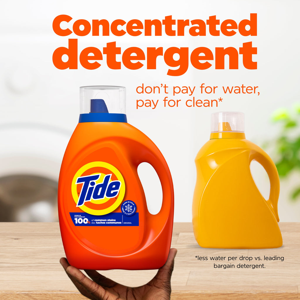 Tide Laundry Detergent Liquid, Original Scent, 105 fl oz, 80 Loads, HE Compatible