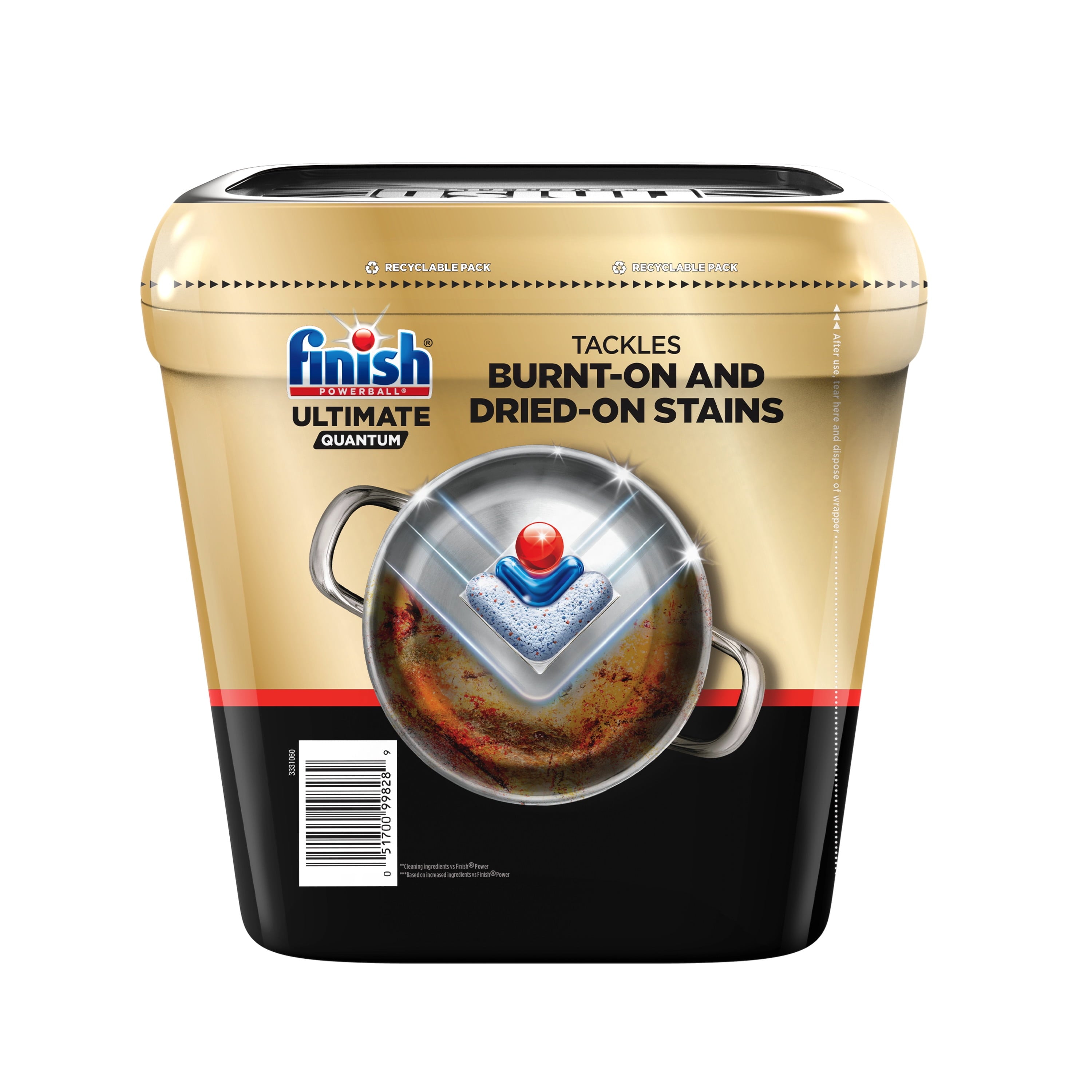 Finish Ultimate Quantum Dishwasher Pods, Dishwasher Detergent Dish Soap, 50% More Cleaning Power, 38 Tabs