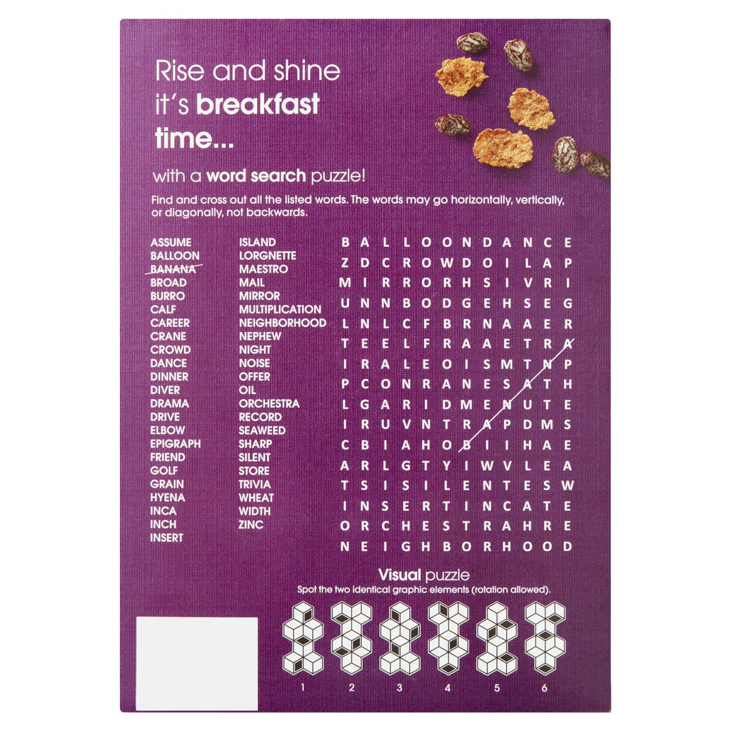 Great Value Extra Raisin Bran, Wheat Flakes Cereal, 25.5 oz