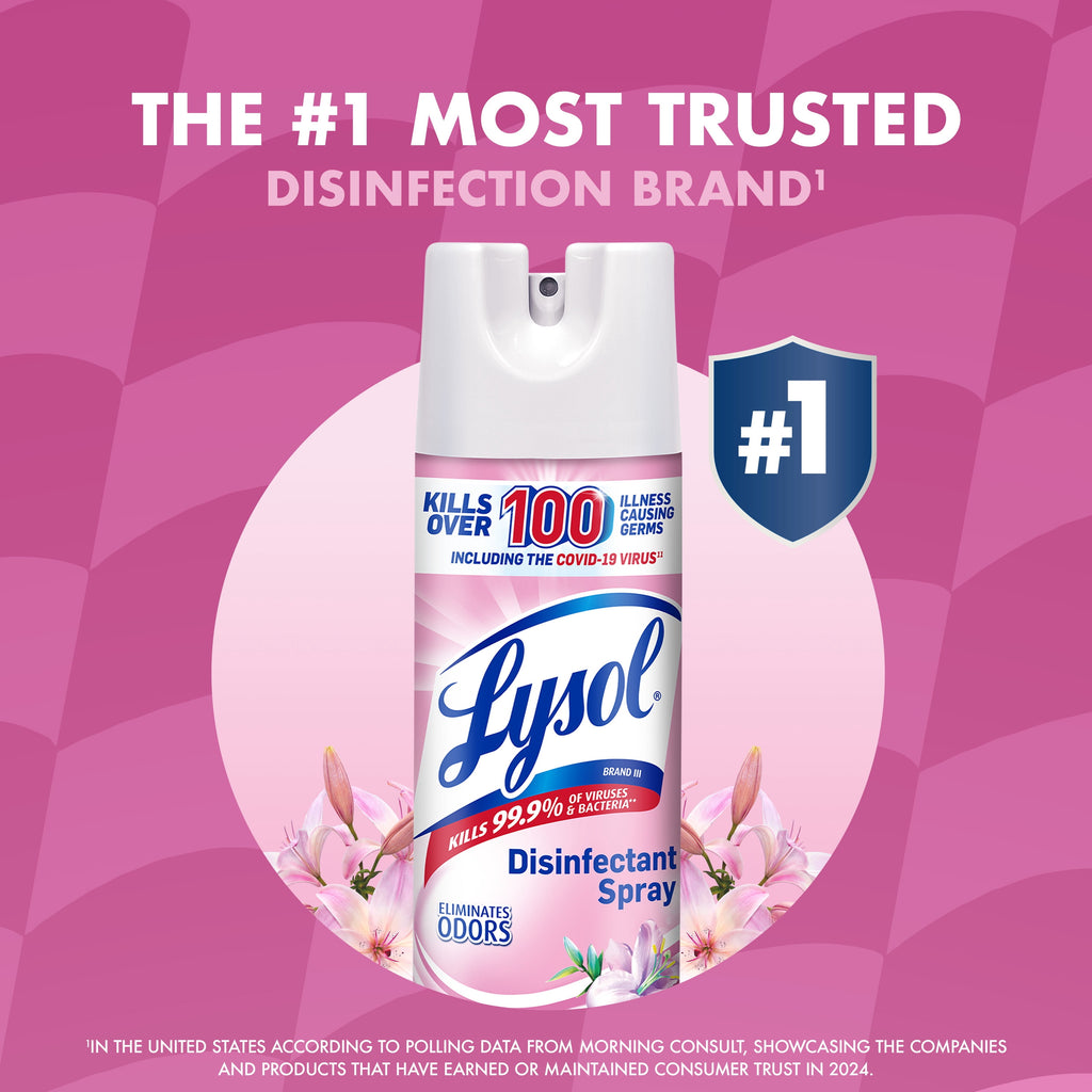 Lysol Disinfectant Spray, Sanitizing and Antibacterial Spray, Deodorizer, Early Morning Breeze, 19 oz