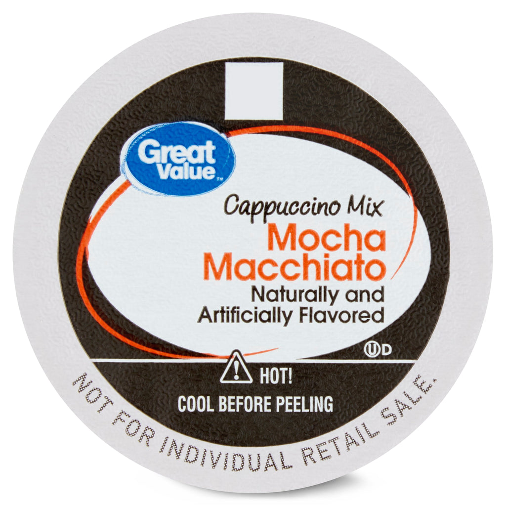 Great Value Caramel Cappuccino Mix Medium Roast Coffee Pods, 12 Count