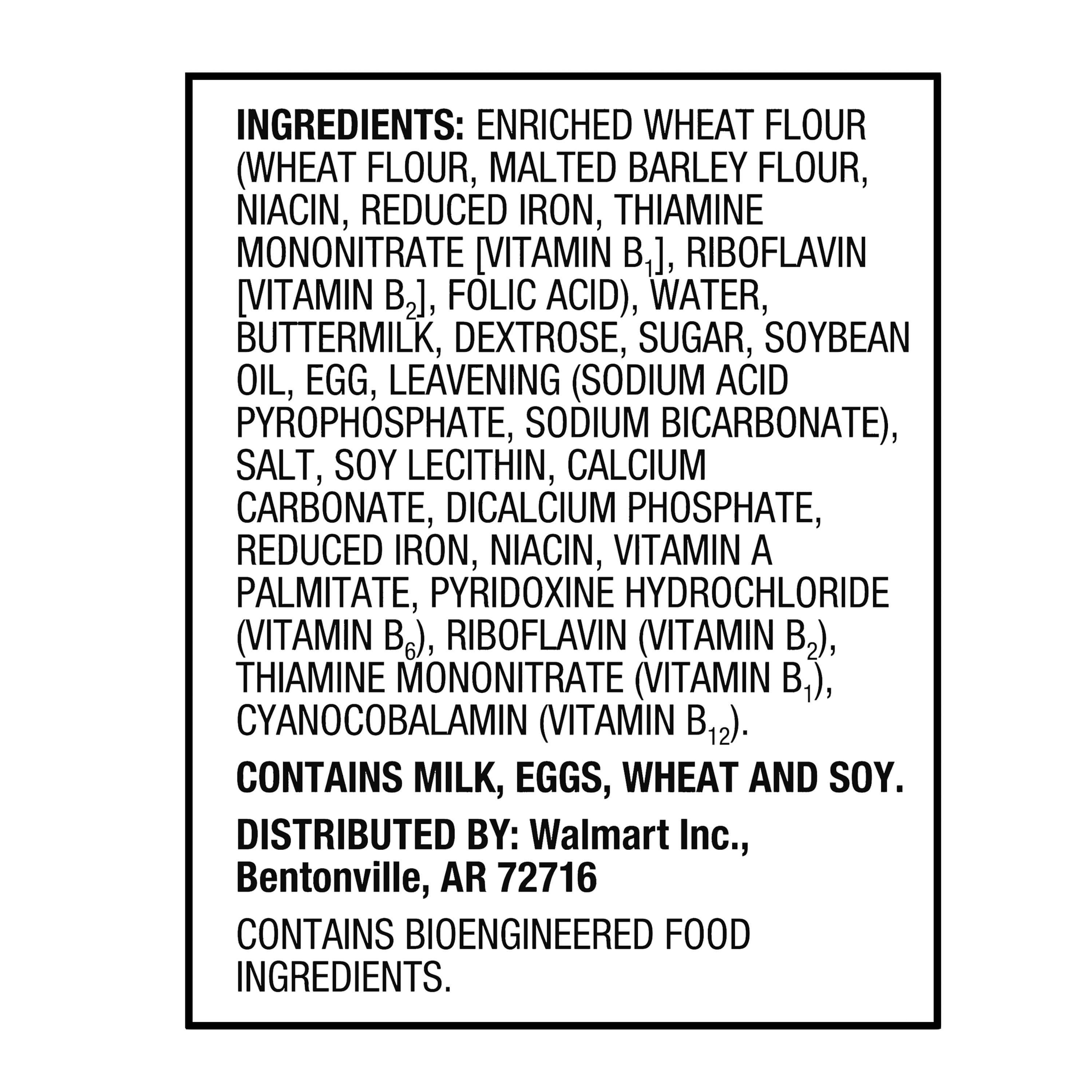 Great Value Buttermilk Pancakes, 16.5 oz, 12 Count (Frozen)