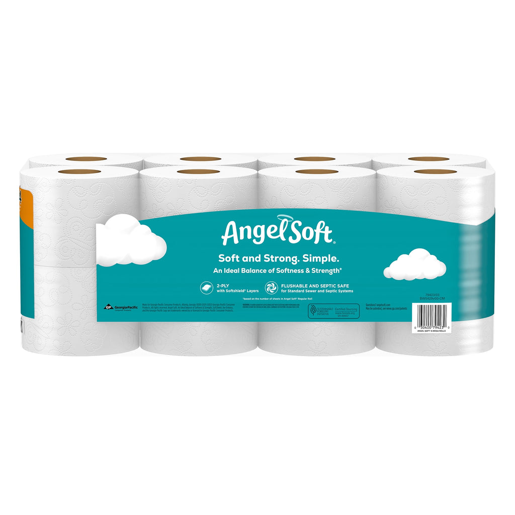Angel Soft 2-Ply Toilet Paper, 36 Mega Rolls, 320 Sheets per Roll