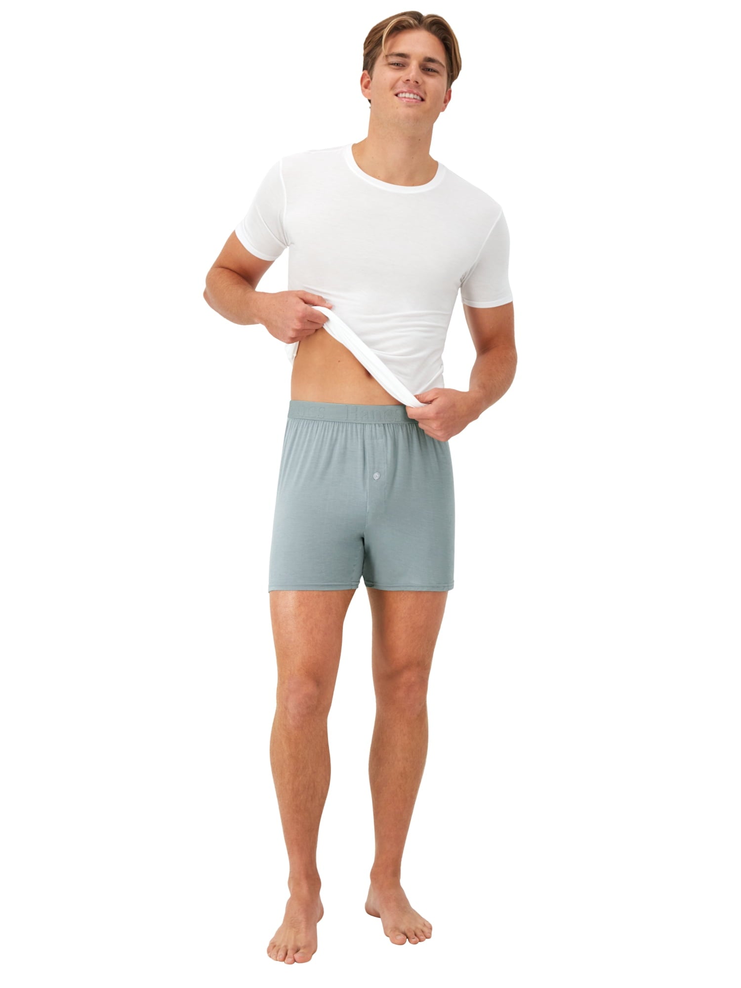 Underwear Boxers, 3-Pack, SuperSoft Knit Sleep Boxers for Men, Viscose from Bamboo