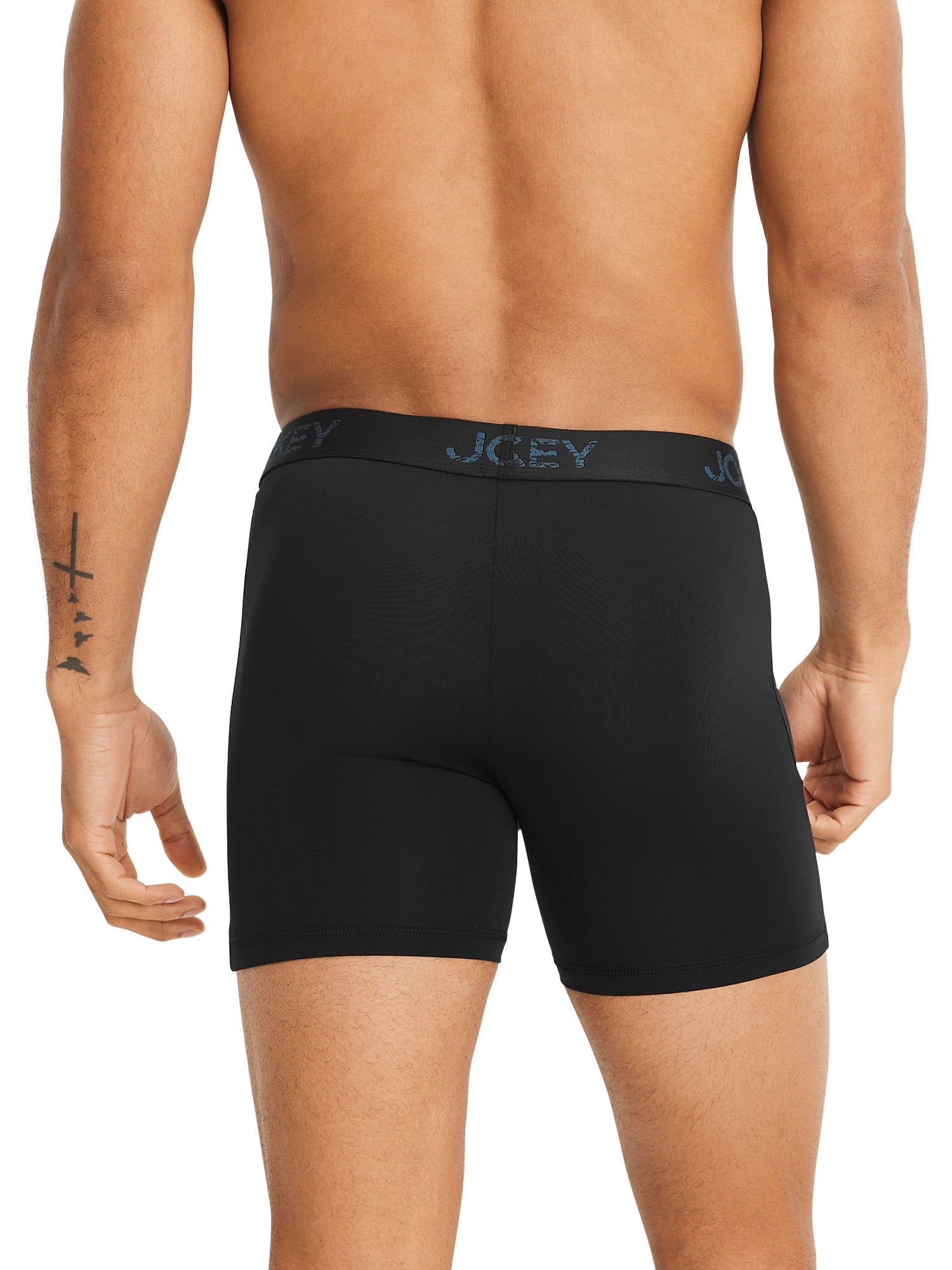 Jockey Essentials Men's Microfiber Boxer Brief Underwear, Black (3 Per Pack)