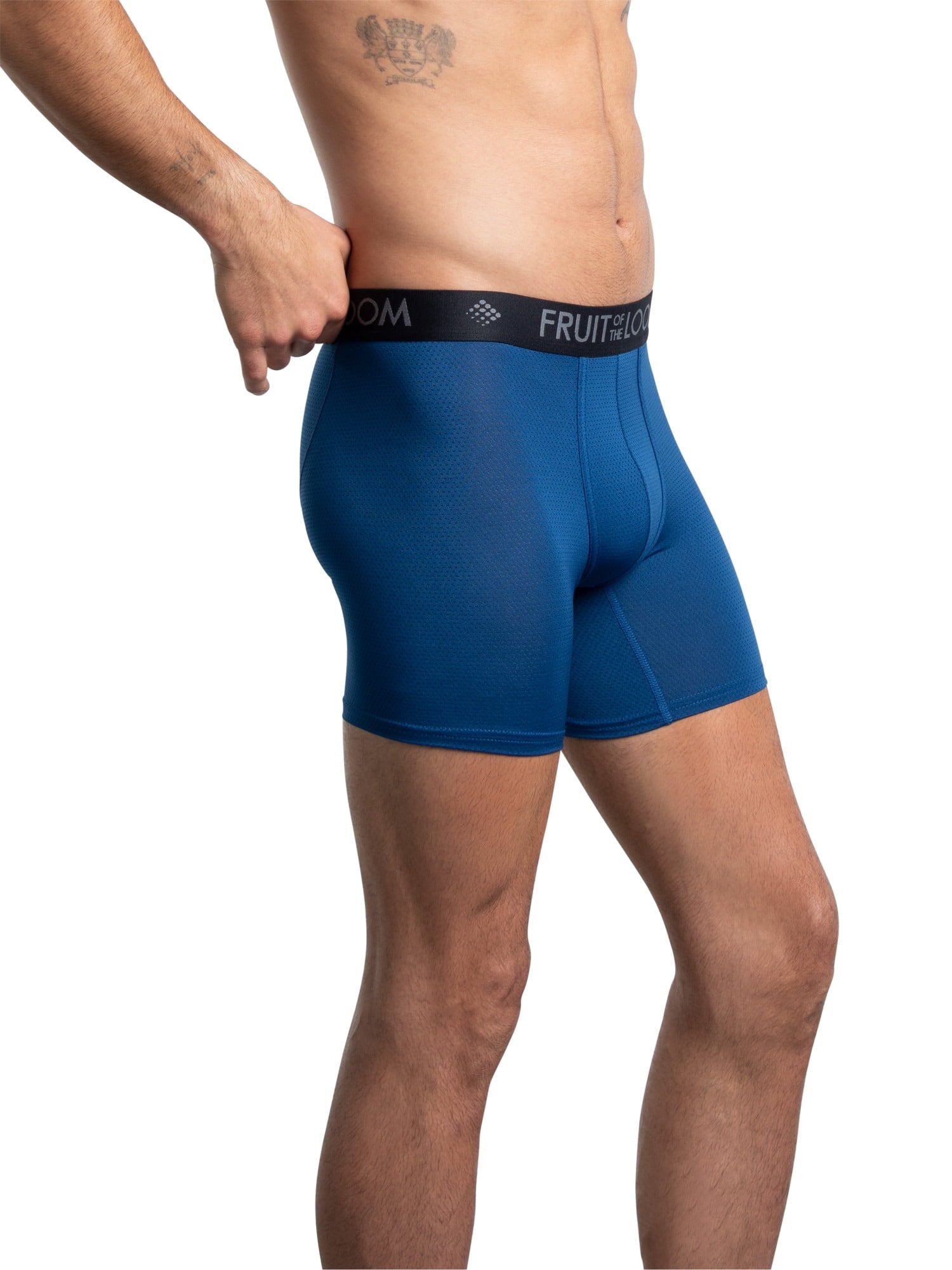Fruit of the Loom Men's Breathable Cotton Micro-Mesh Boxer Briefs, 3-Pack
