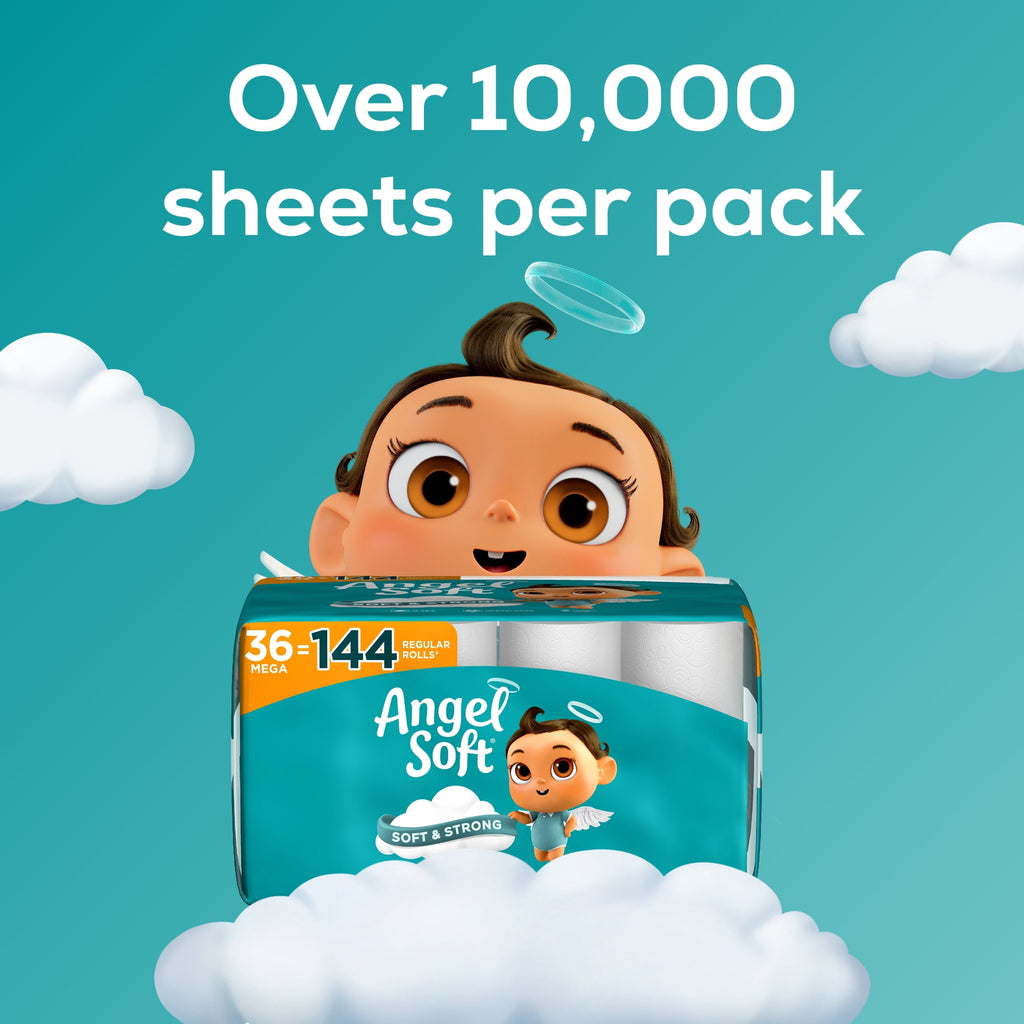 Angel Soft 2-Ply Toilet Paper, 36 Mega Rolls, 320 Sheets per Roll