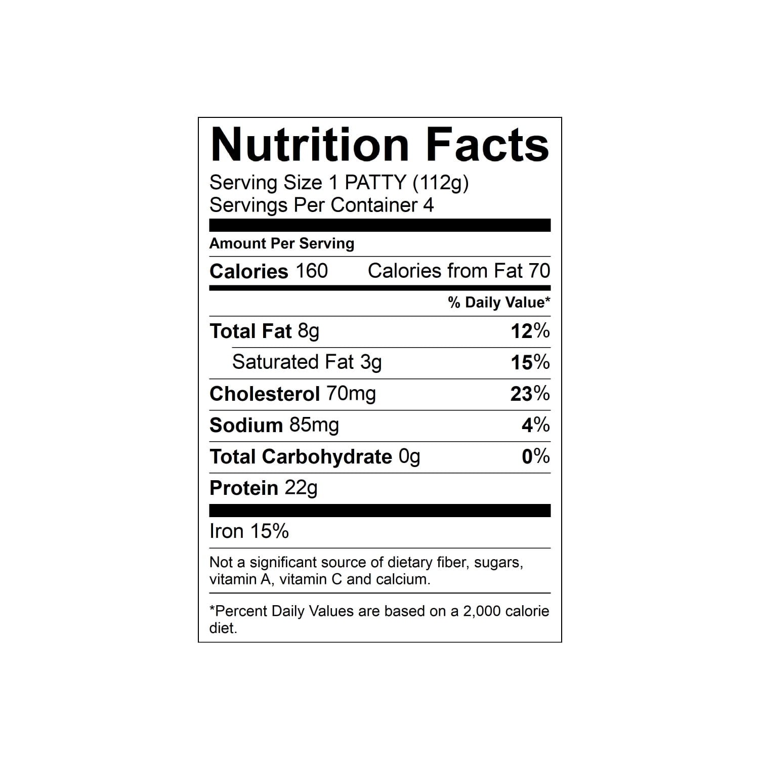93% Lean / 7% Fat Lean Ground Beef Patties, 4 Count, 1 lb Tray, Fresh, All Natural*