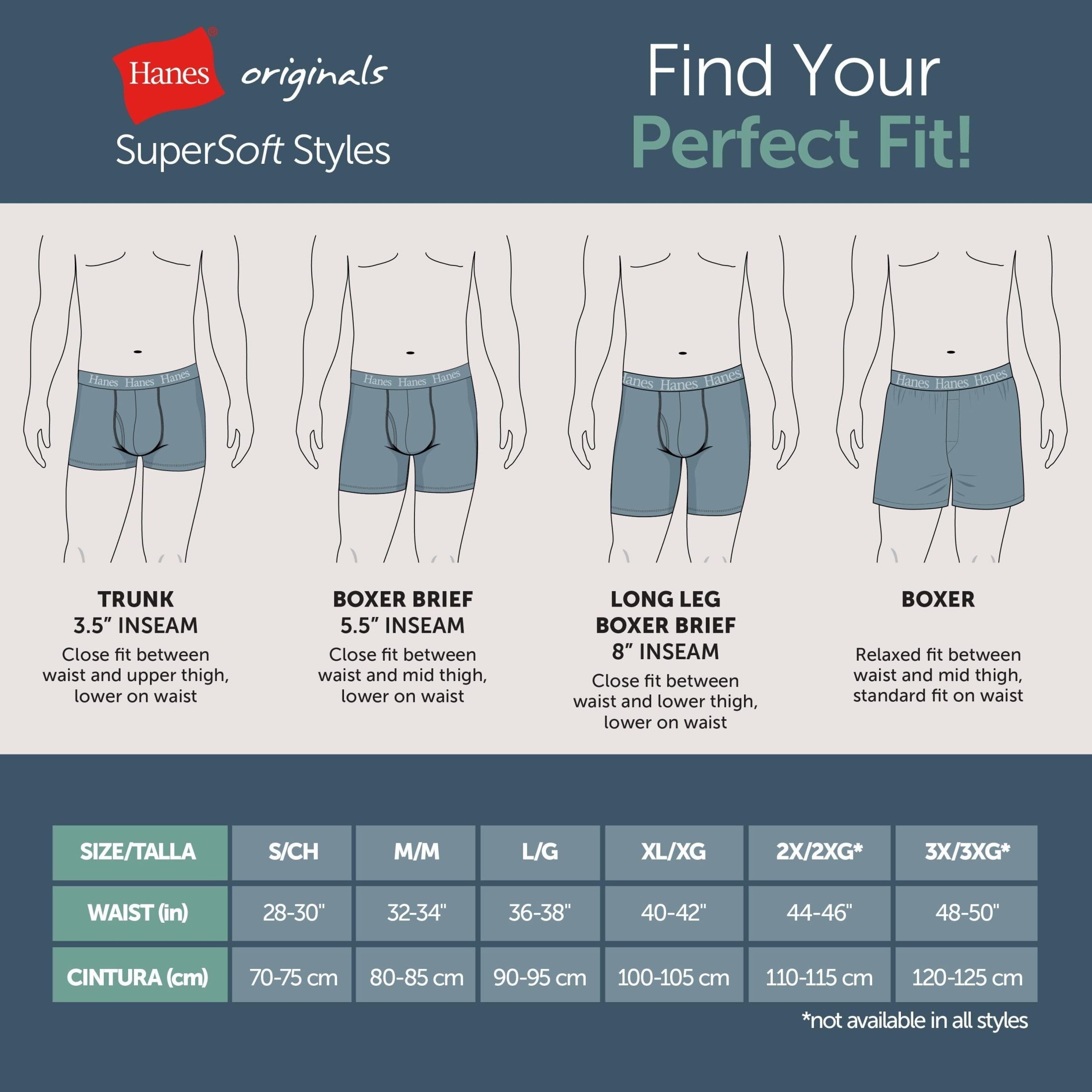 Hanes Originals Men's SuperSoft Boxer Brief Underwear Pack, Black/Grey/Print, 3-Pack