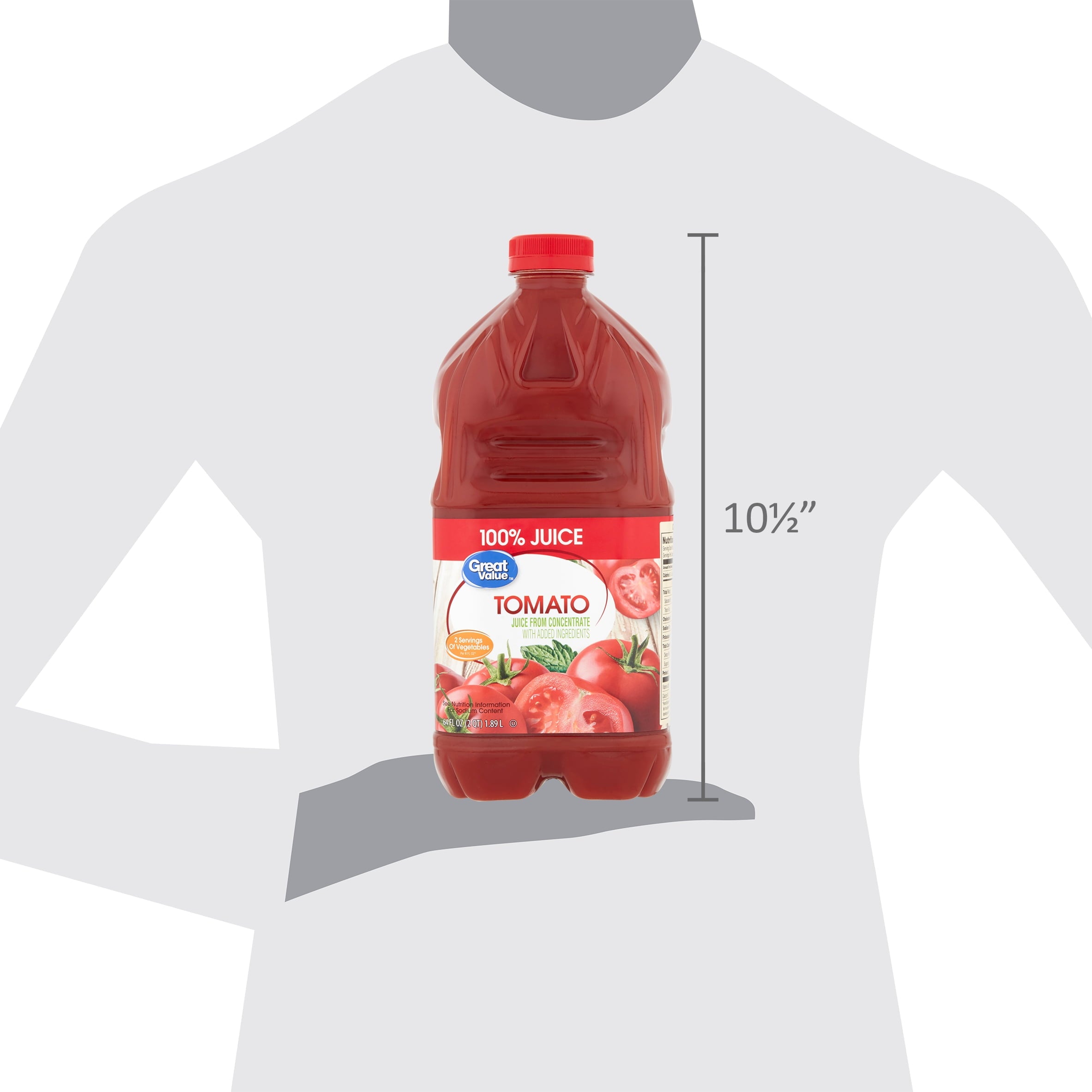 Great Value Tomato 100% Juice, 64 fl oz