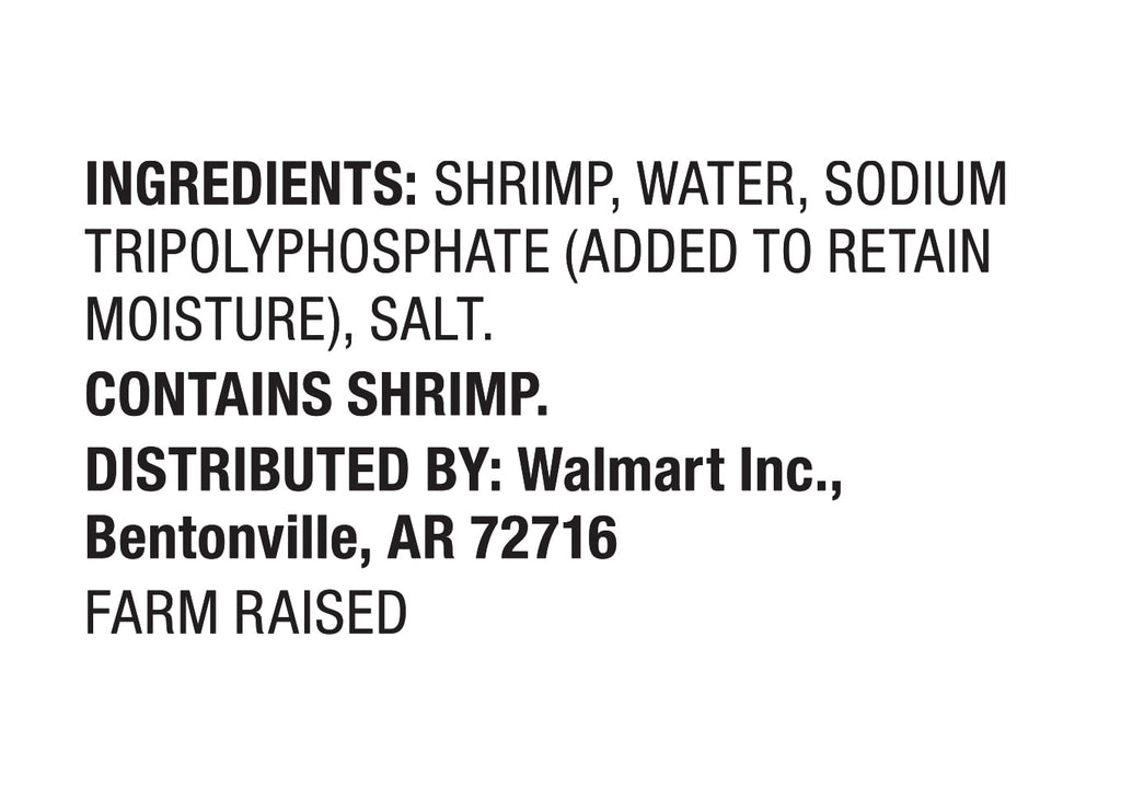 Great Value Frozen Raw Colossal Peeled Deveined Tail-on Shrimp, 12 oz Bag (16-22 Count per lb)