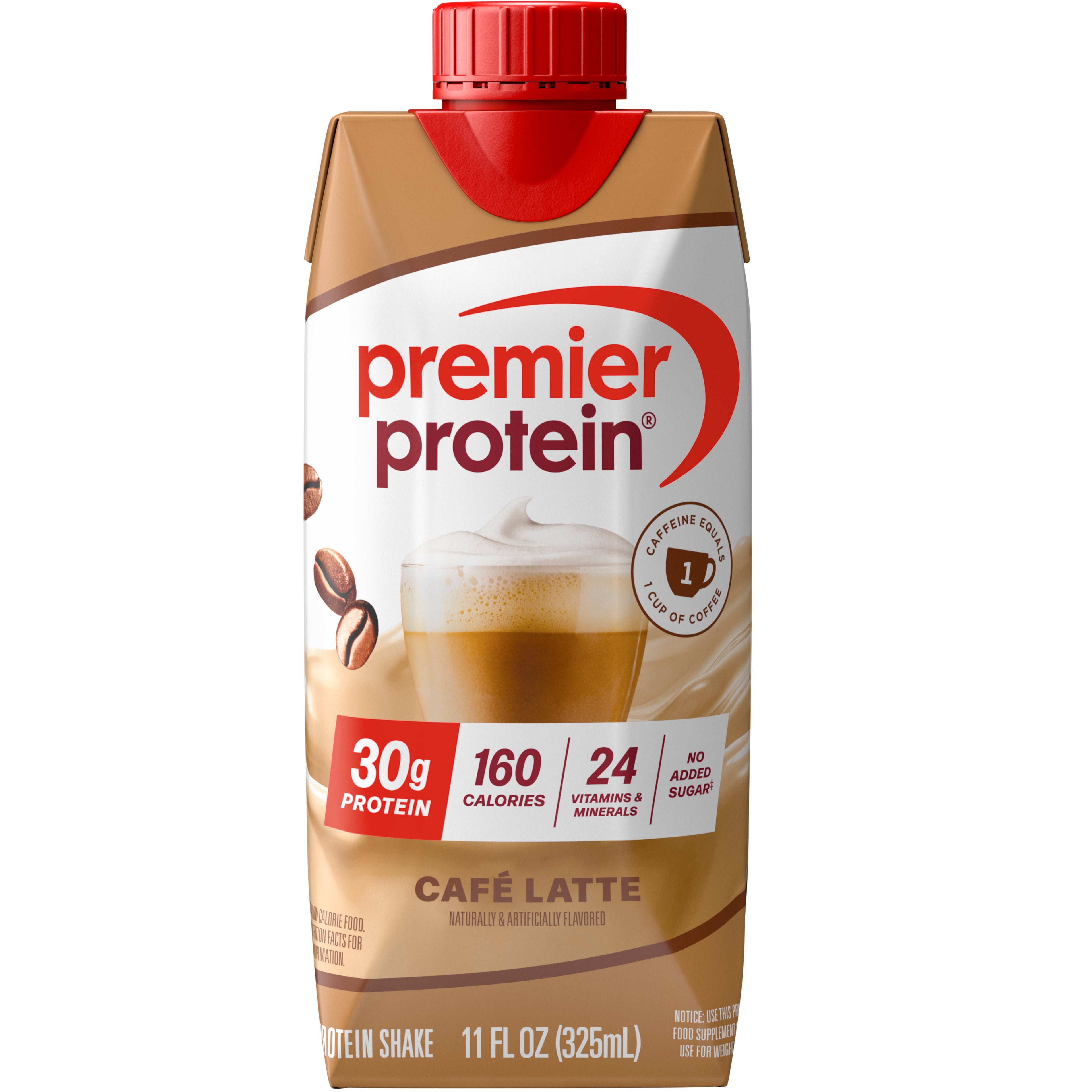 Premier Protein Shake, Café Latte, 30g Protein, 11 fl oz, 4 Ct