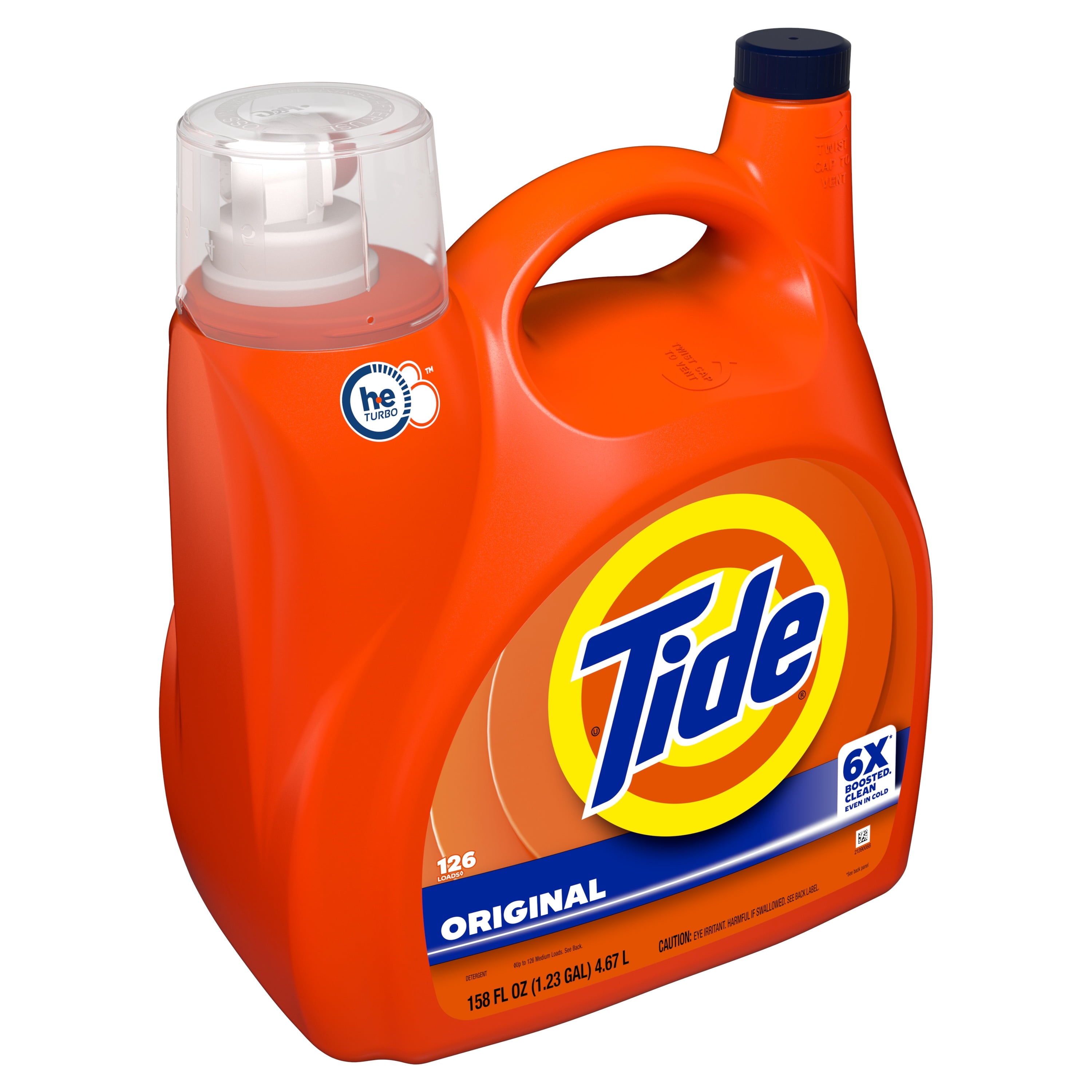 Tide Laundry Detergent Liquid with 6X Boosted Cleaning Power, Original Scent, 125 fl oz, 100 Loads
