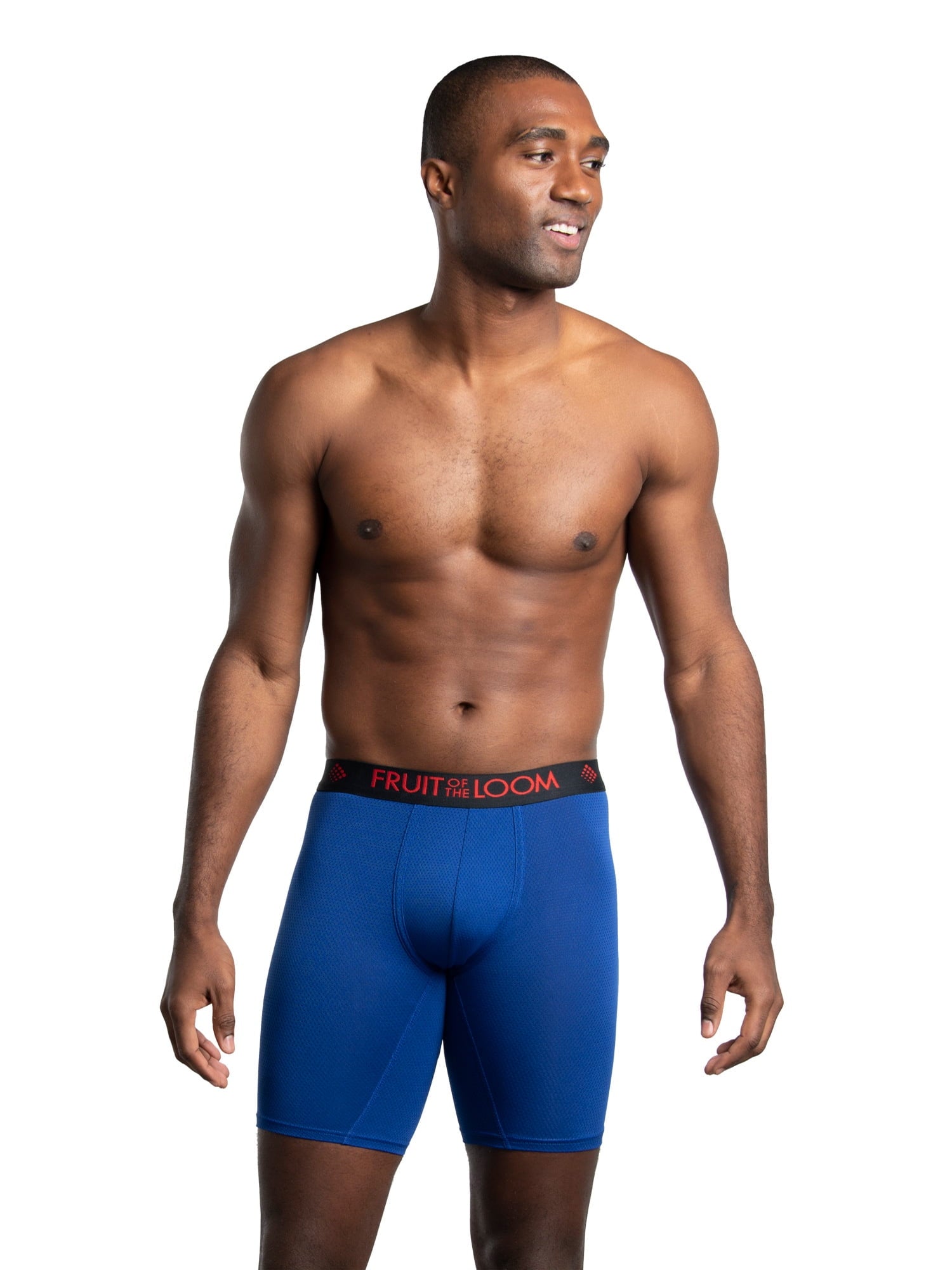 Fruit of the Loom Men's Breathable Cotton Micro-Mesh Boxer Briefs, 3-Pack