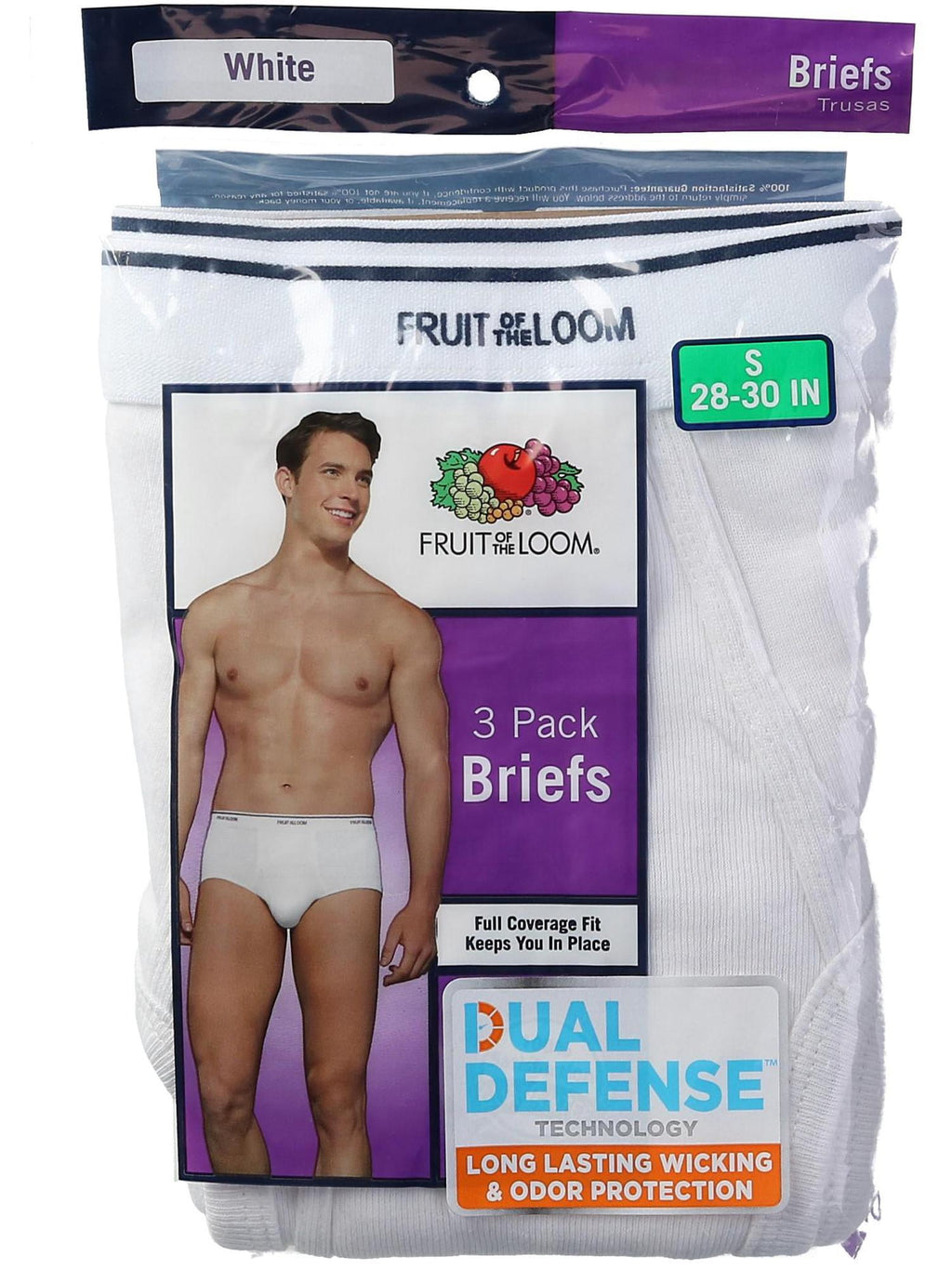 Fruit of the Loom White Briefs (3 Pack) (Men)