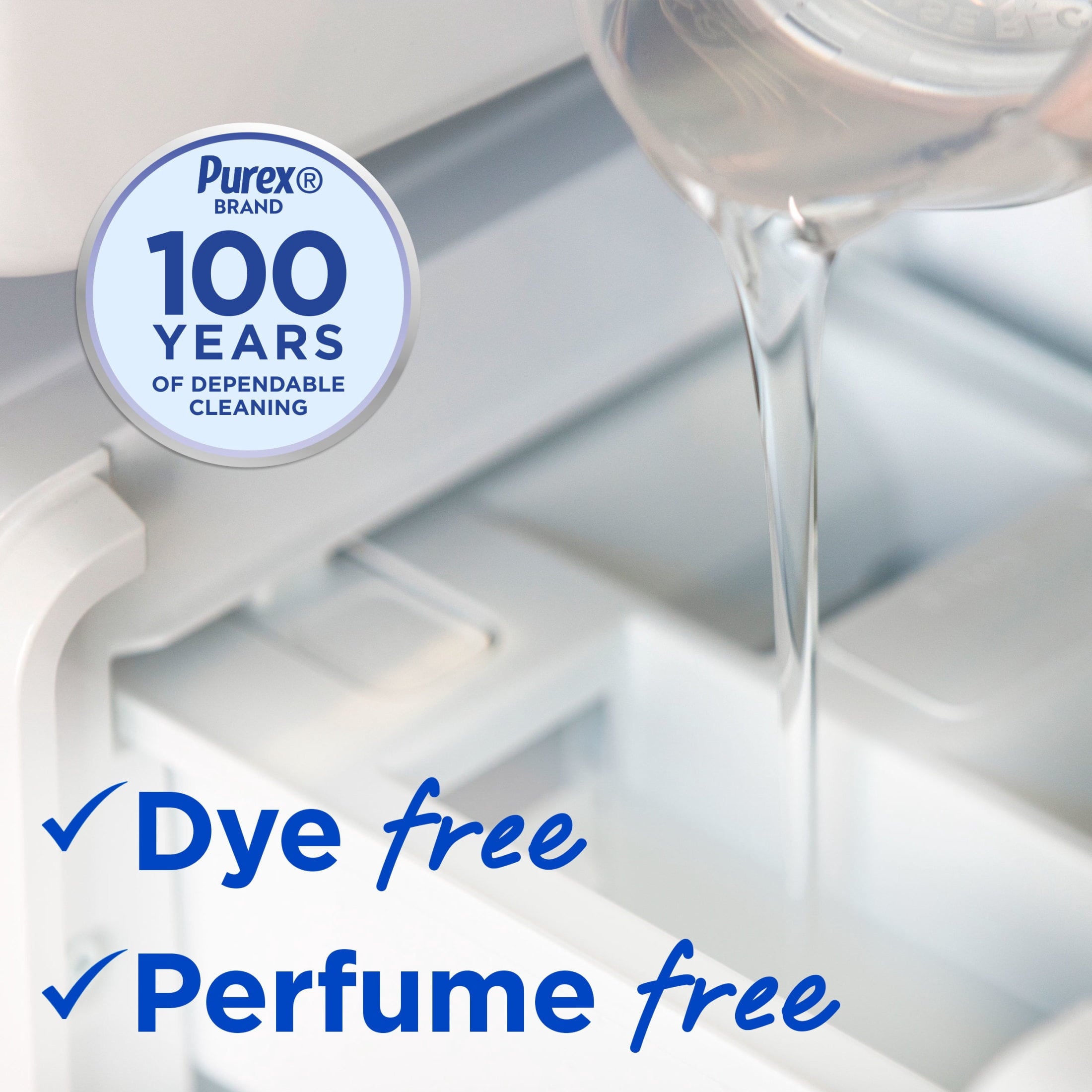 Purex Free & Clear Liquid Detergent, Sensitive Skin, 150 fl oz, 115 loads