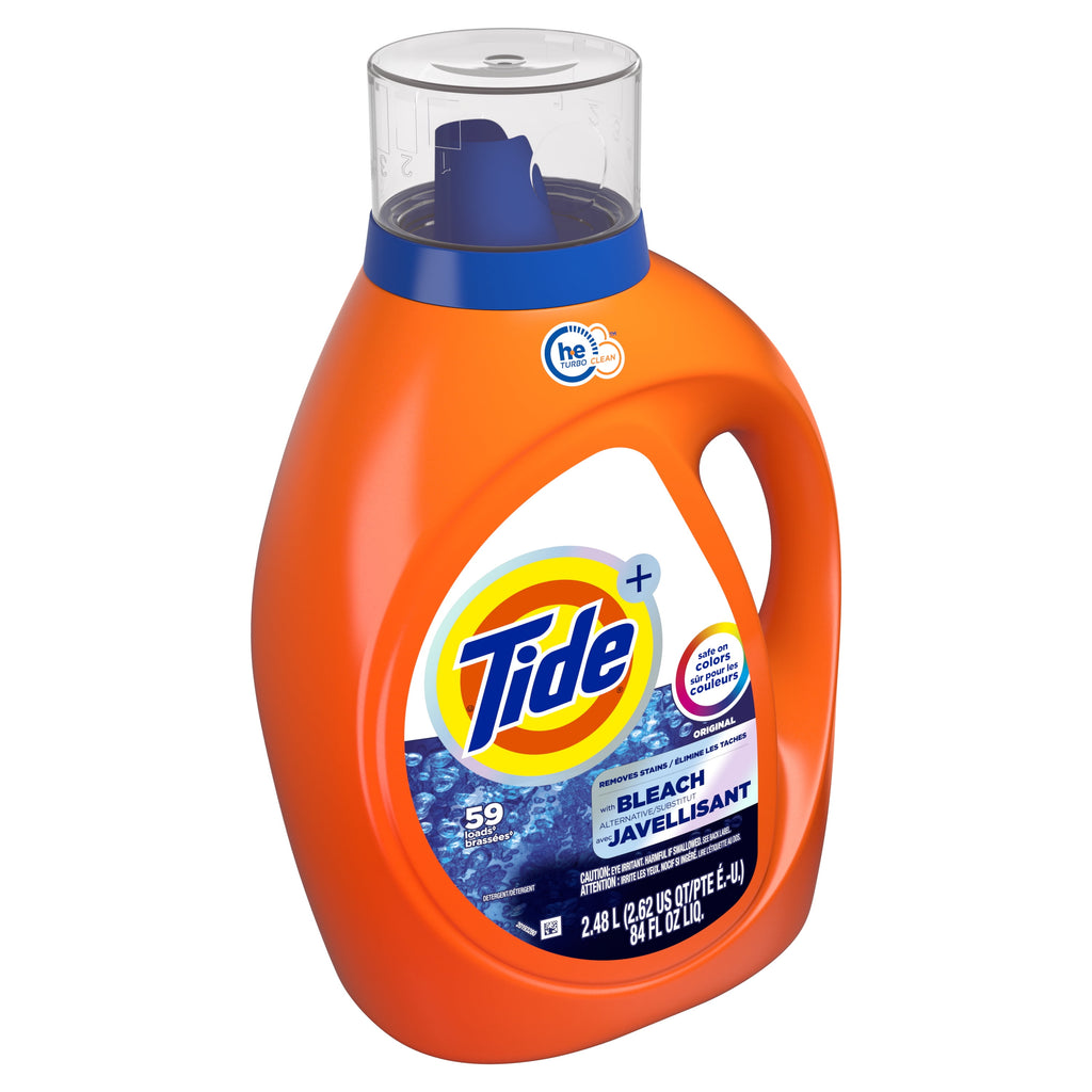 Tide Bleach Alternative Liquid Laundry Detergent, Original Scent, 84 fl oz, 59 Loads