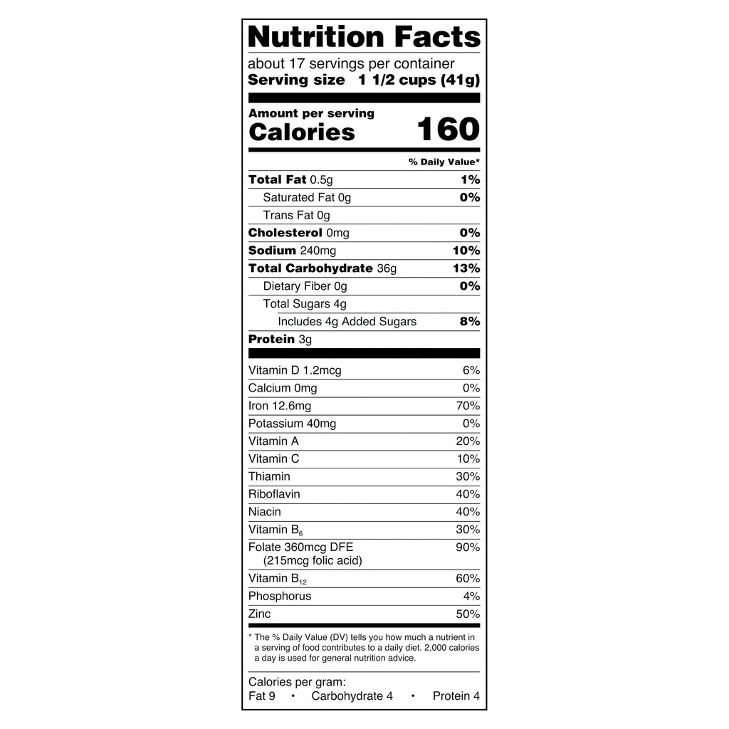 (6 pack) Great Value Crisp Rice Breakfast Cereal, 24 oz