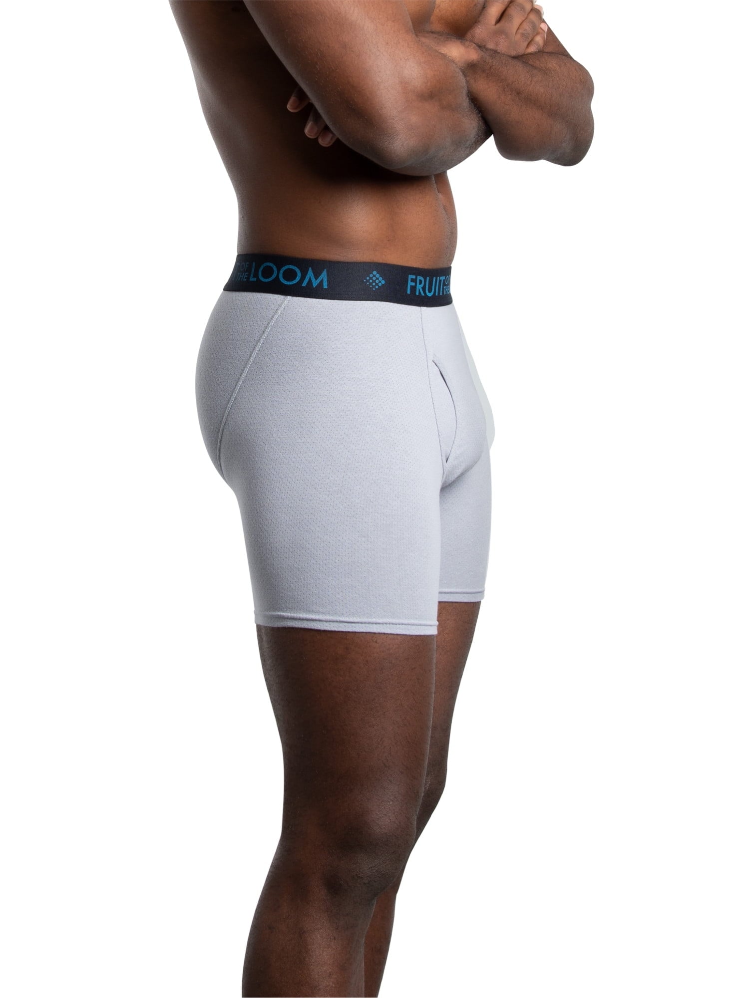 Fruit of the Loom Men's Breathable Cotton Micro-Mesh Boxer Briefs, 3-Pack