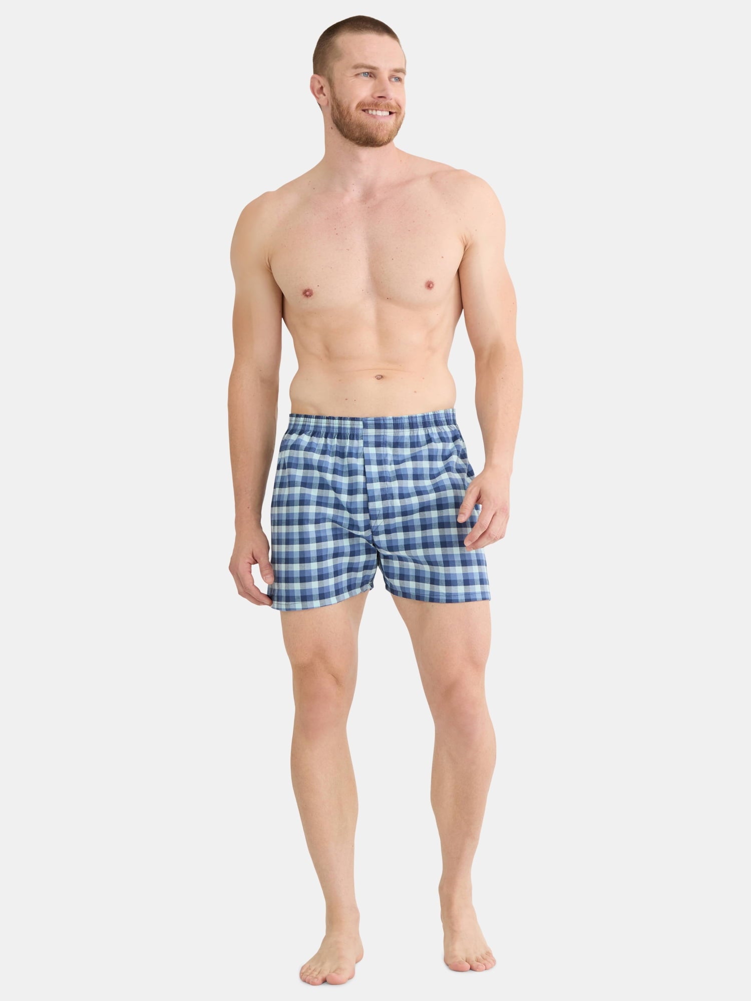 George Men's Moisture-Wicking Stretch Woven Boxers, 6-Pack, Sizes S-2XL