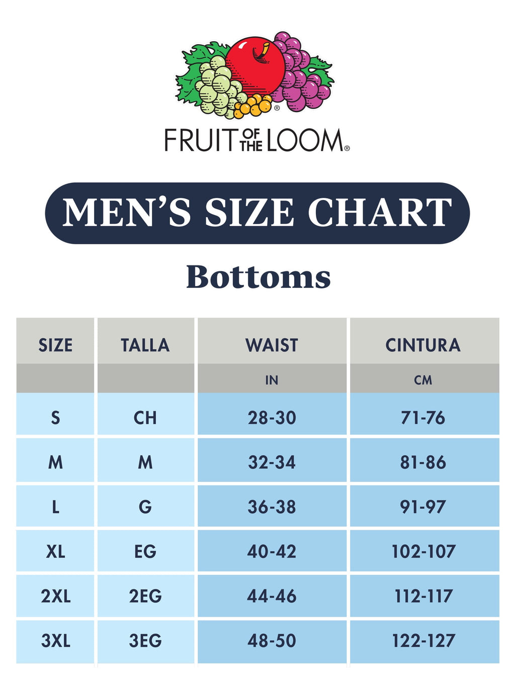 Fruit of the Loom Men's Cotton Briefs, Moisture-Wicking, Mid-Rise Fashion Brief Underwear, 6-Pack, S-5XB