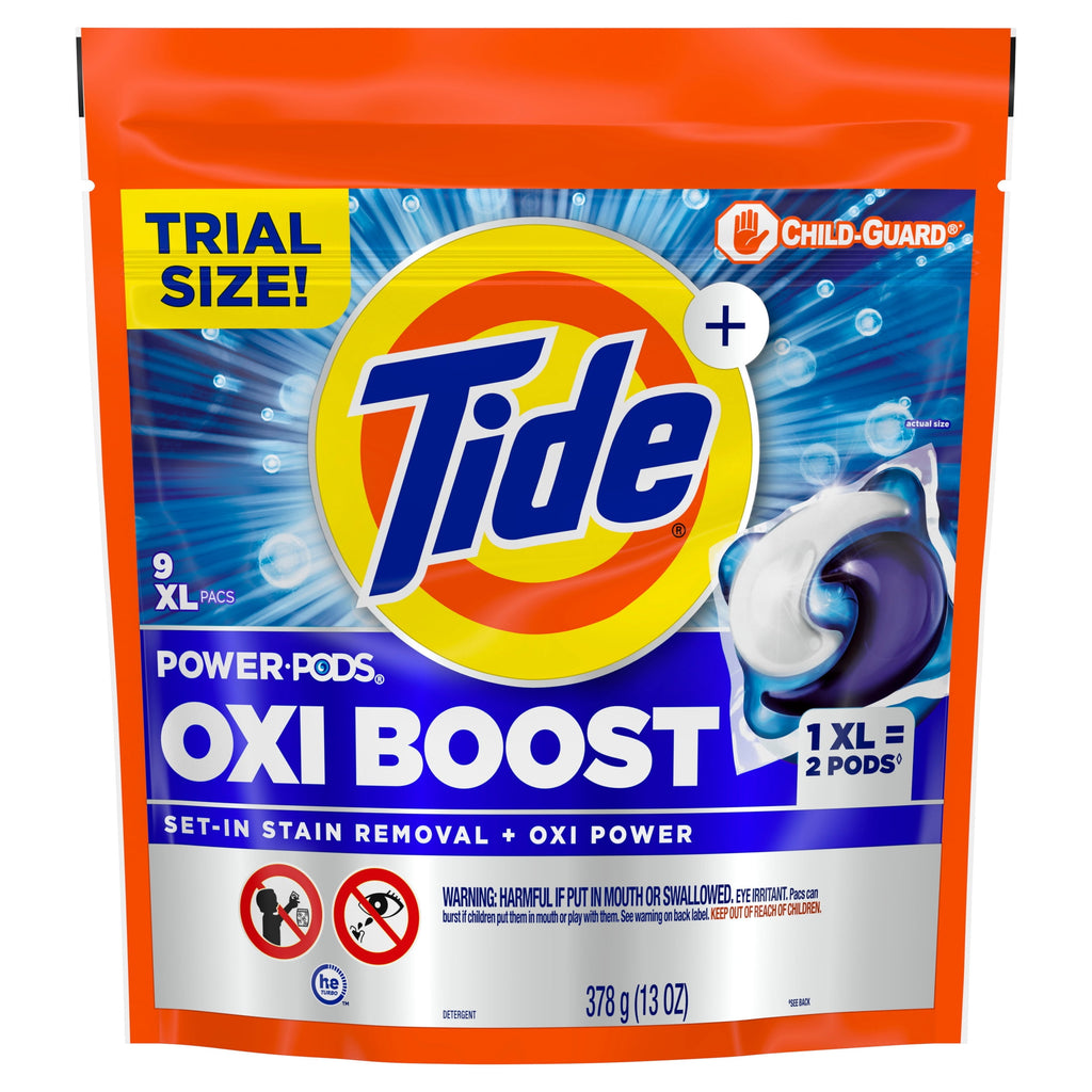 Tide PODS Laundry Detergent Pacs, Oxi Boost Power PODS with Stain Remover and Oxi Power, 45 count