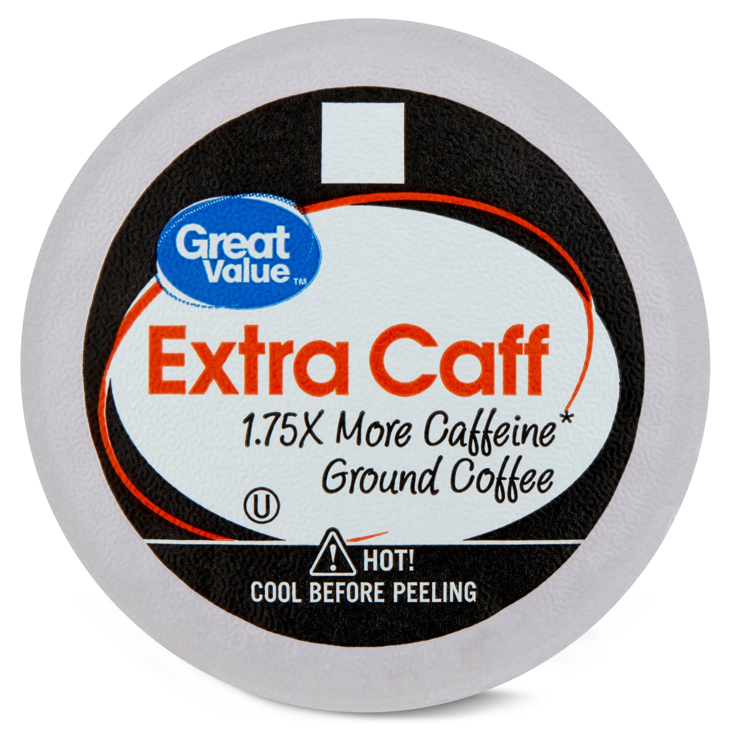 (6 pack) Great Value Extra Caff Medium-Dark Roast Coffee Pods, 12 Ct