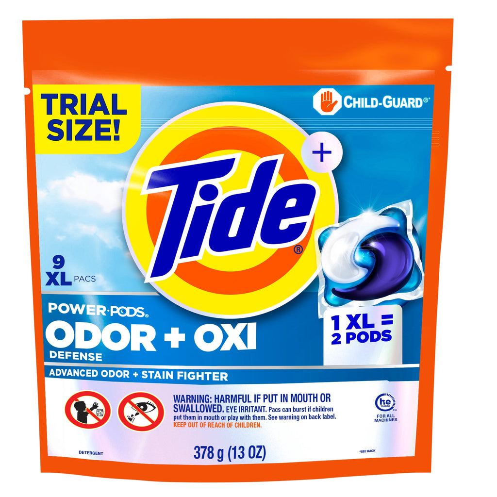 Tide Power PODS Laundry Detergent Soap Pacs with Odor Defense + Oxi, Original Scent, 45 Count