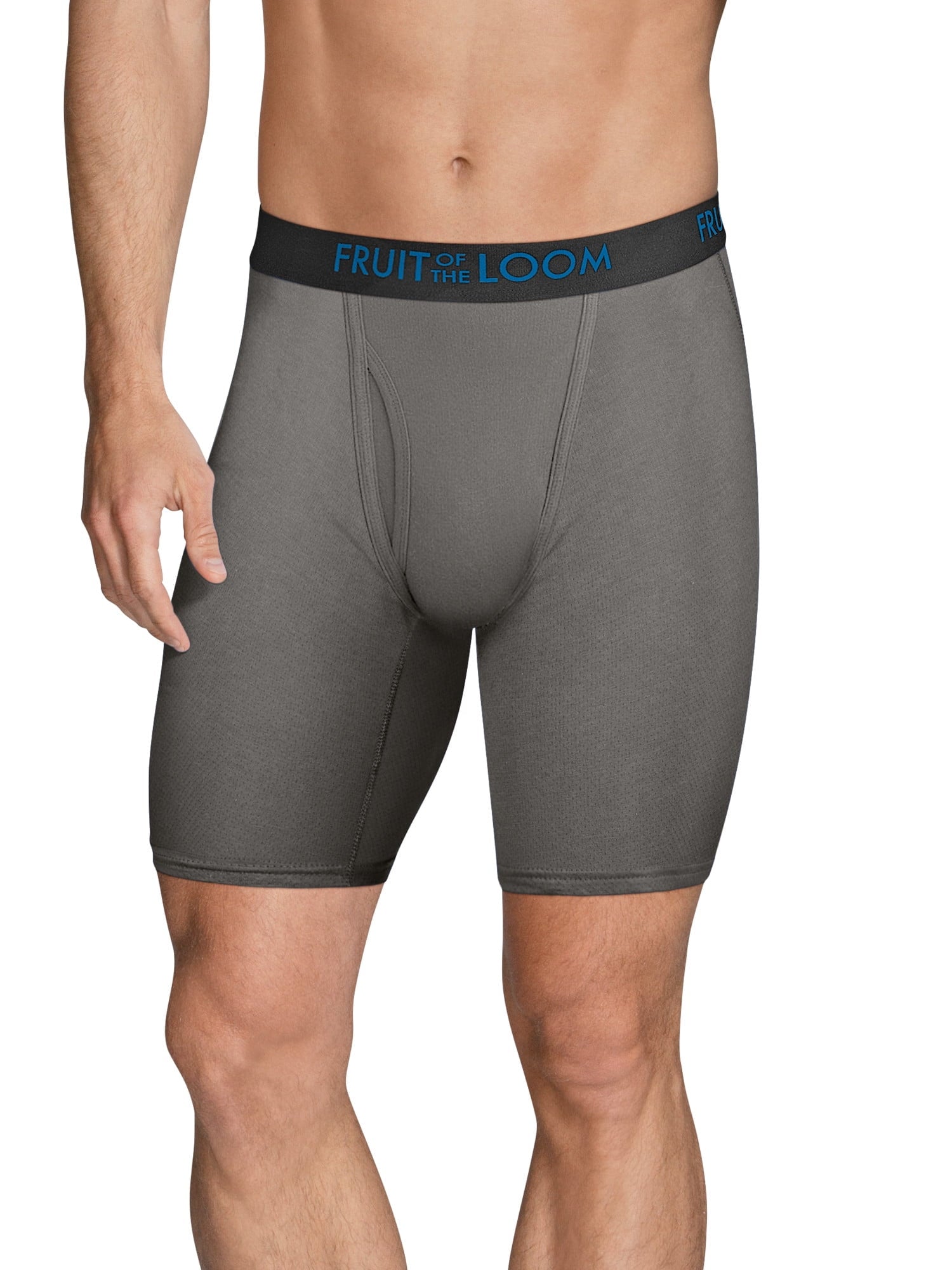 Fruit of the Loom Men's Breathable Cotton Micro-Mesh Boxer Briefs, 3-Pack