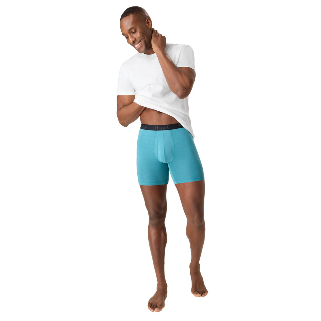 Hanes Mens Underwear Boxer Briefs, 3-Pack, Comfort Flex Fit Total Support Pouch, Moisture Wicking