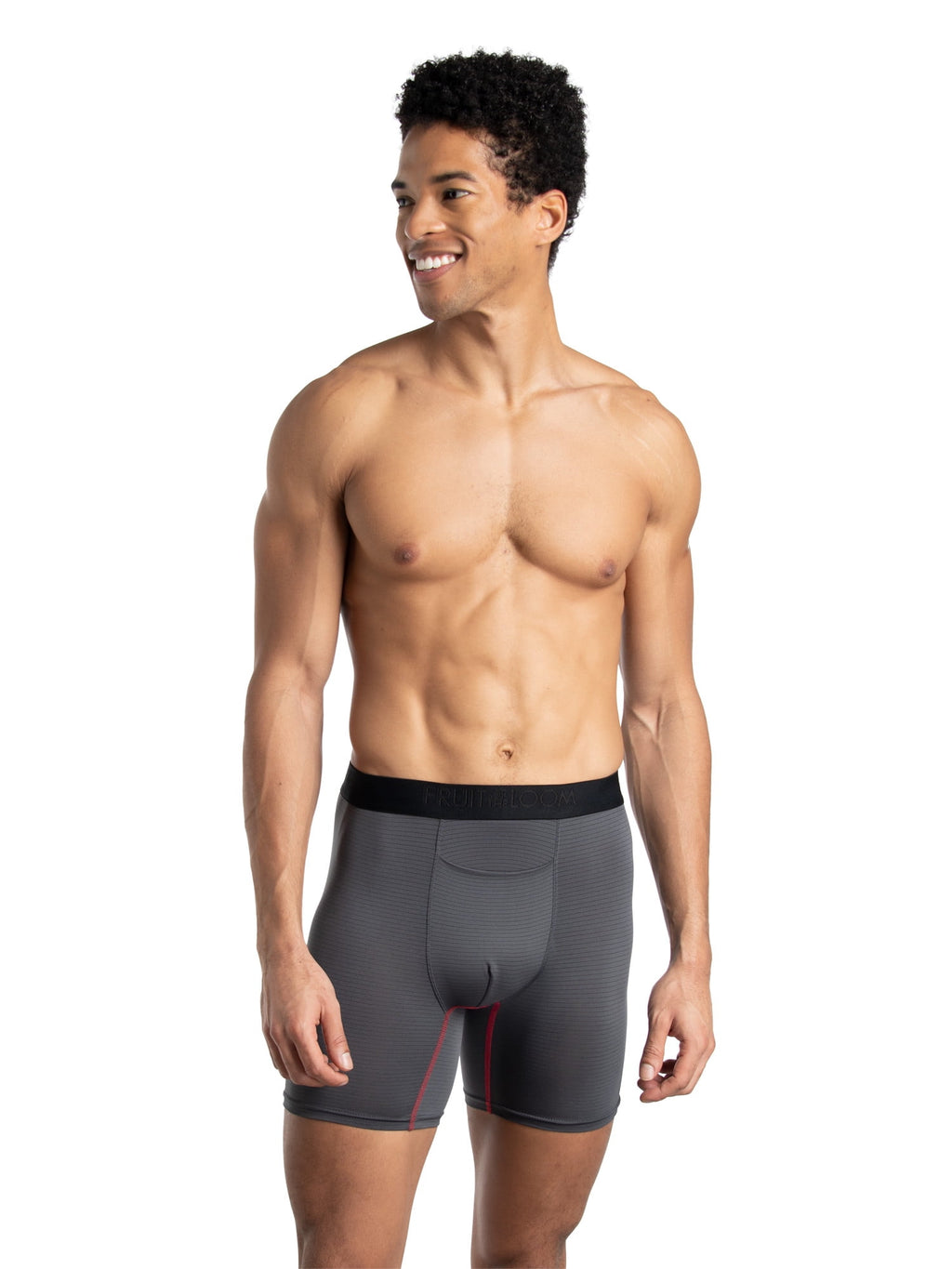 Fruit of the Loom Men's 360 Stretch Performance Cooling Channels Boxer Briefs, 6-Pack
