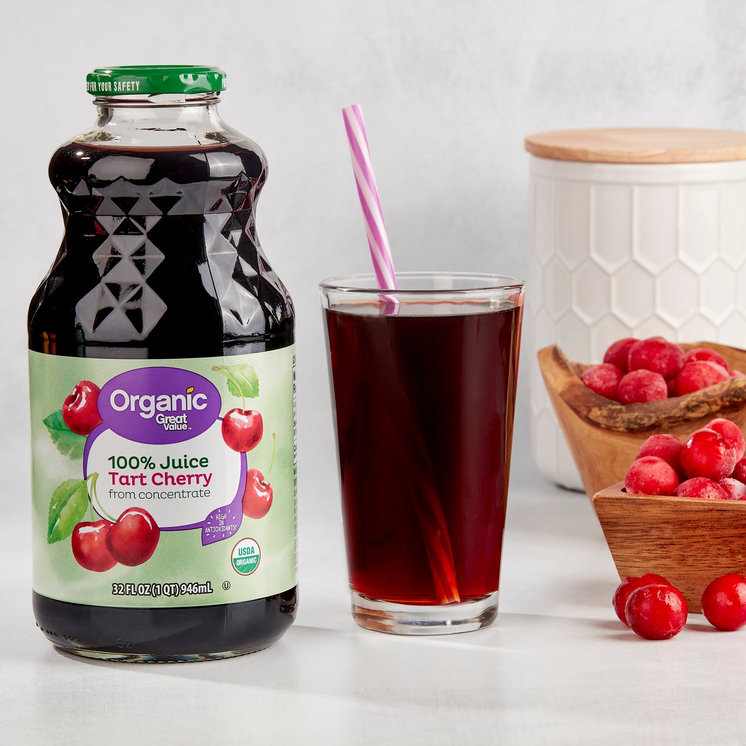 Great Value Organic 100% Tart Cherry Juice, 32 fl oz