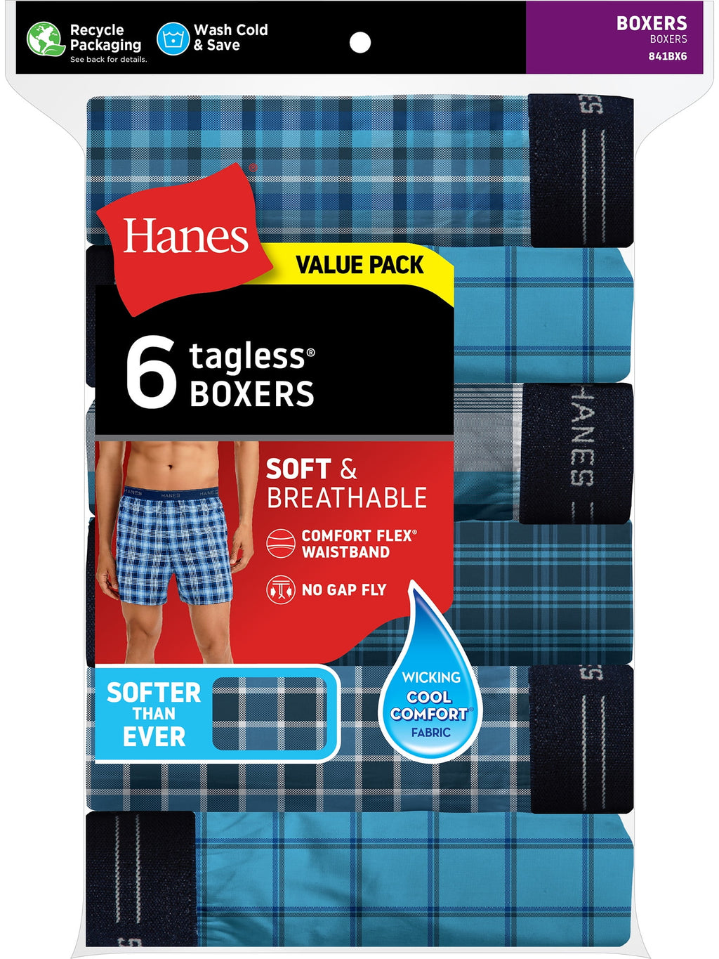 Hanes Men's Woven Boxers, 3 Pack