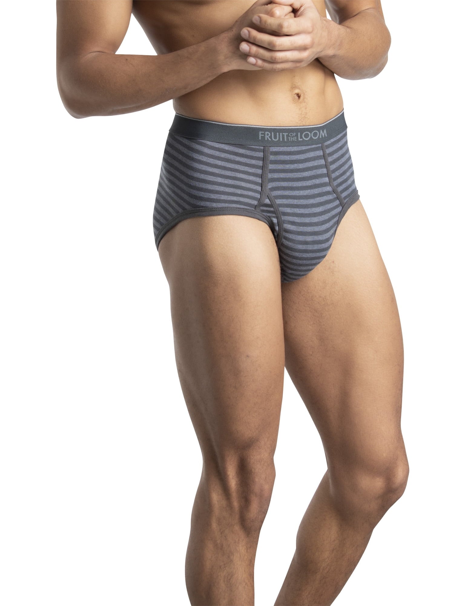Fruit of the Loom Men's Cotton Briefs, Moisture-Wicking, Mid-Rise Fashion Brief Underwear, 6-Pack, S-5XB