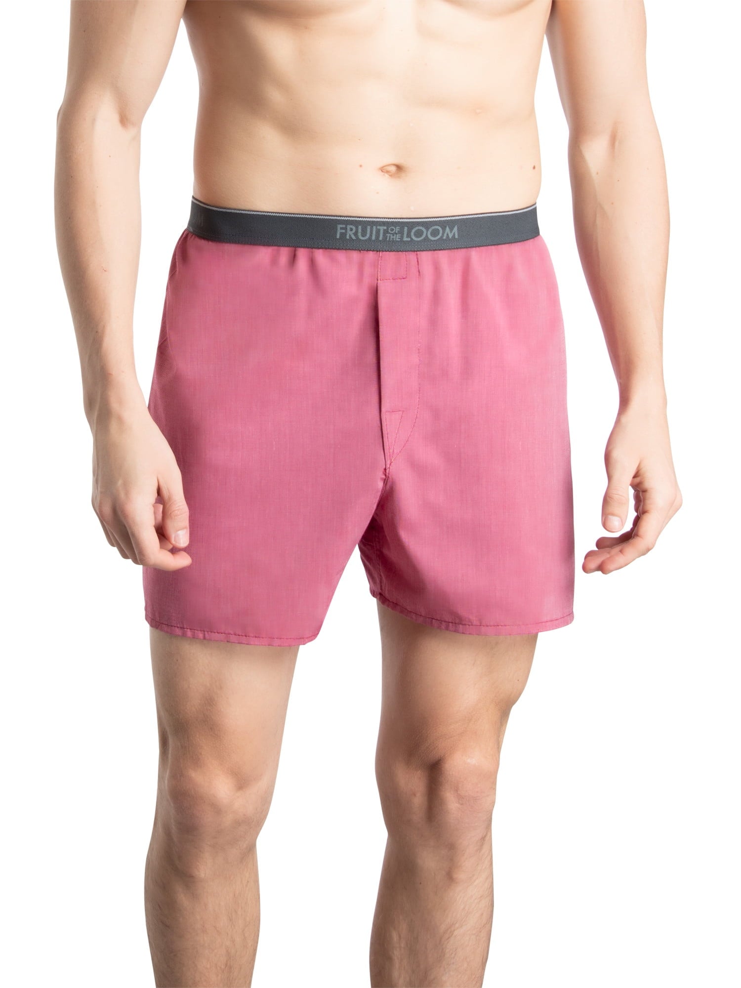 Fruit of the Loom Men's Boxers - Relaxed Fit, Soft Woven Cotton Blend Underwear, 5-Pack