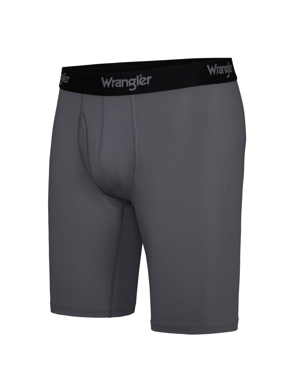 Wrangler Cool Carpenter 9" Boxer Briefs Men's Underwear, Large, Black/Duffle Green/Charcoal, 3-Pack