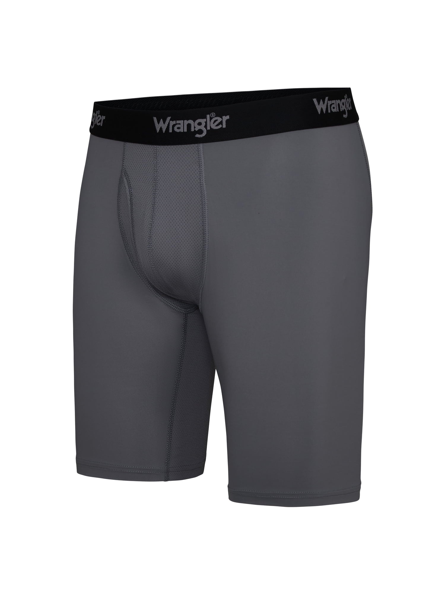 Wrangler Cool Carpenter 9" Boxer Briefs Men's Underwear, Large, Black/Duffle Green/Charcoal, 3-Pack
