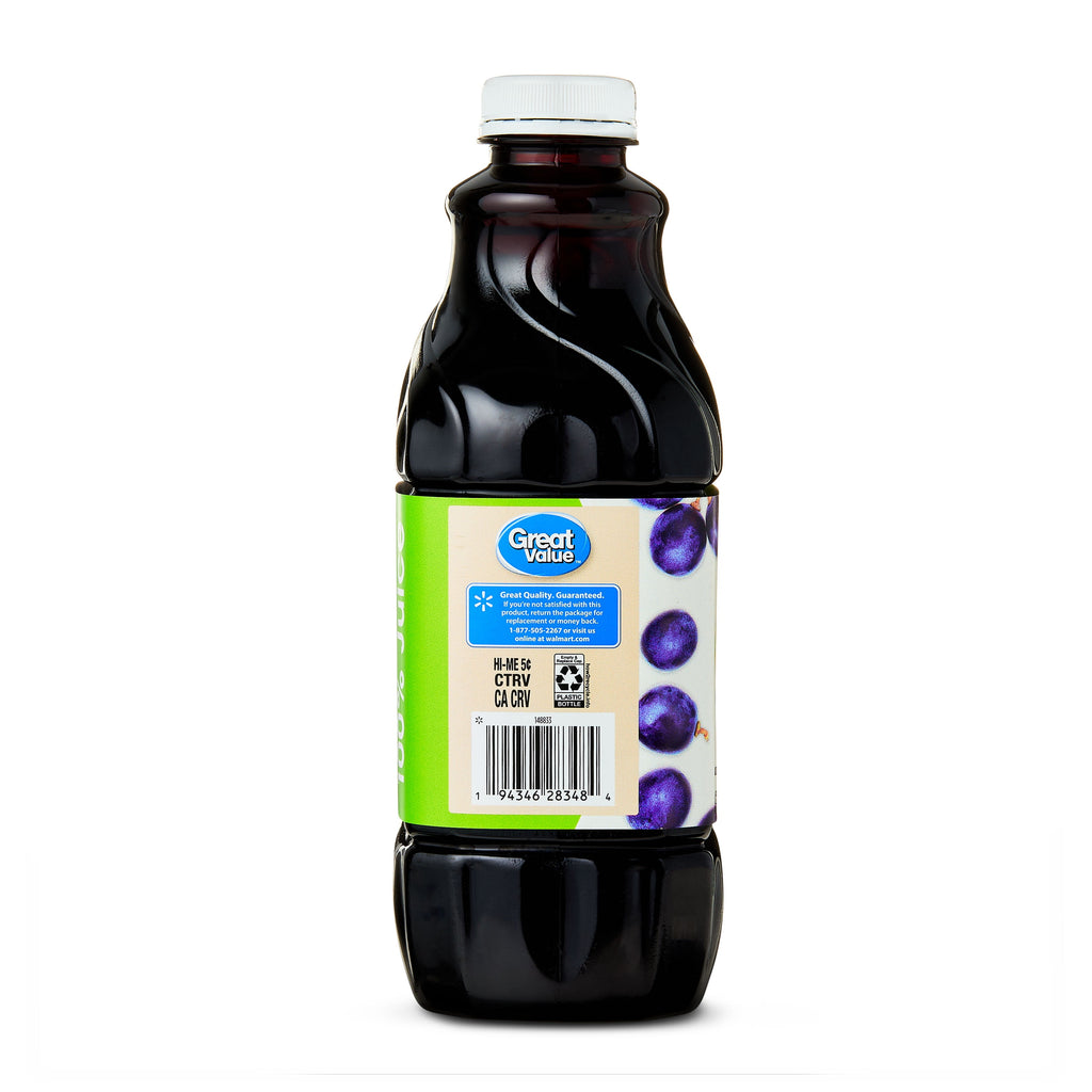 Great Value 100% Concord Grape Juice, 64 fl oz