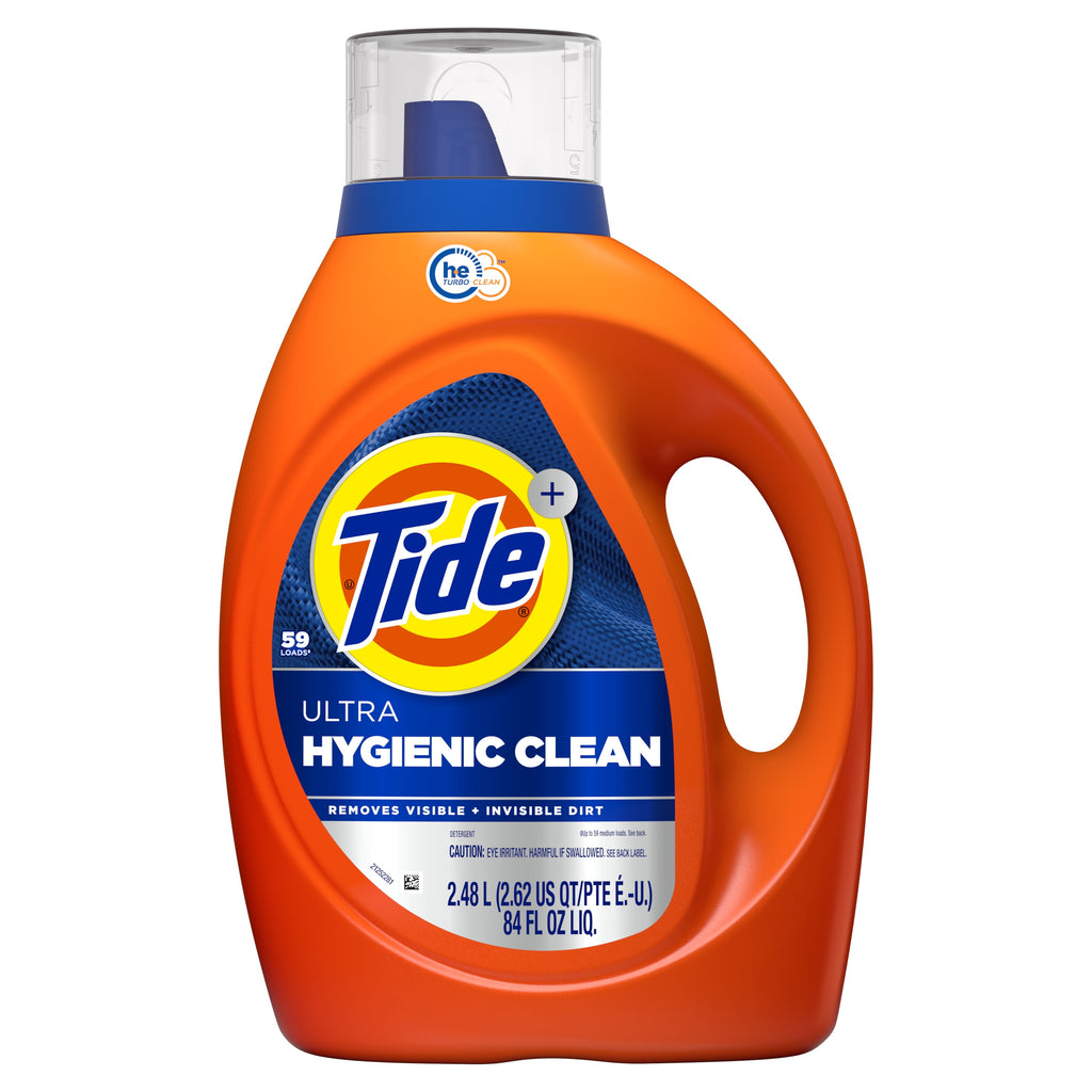 Tide Ultra Hygienic Clean Liquid Laundry Detergent, Original Scent, 132 fl oz, 94 Loads