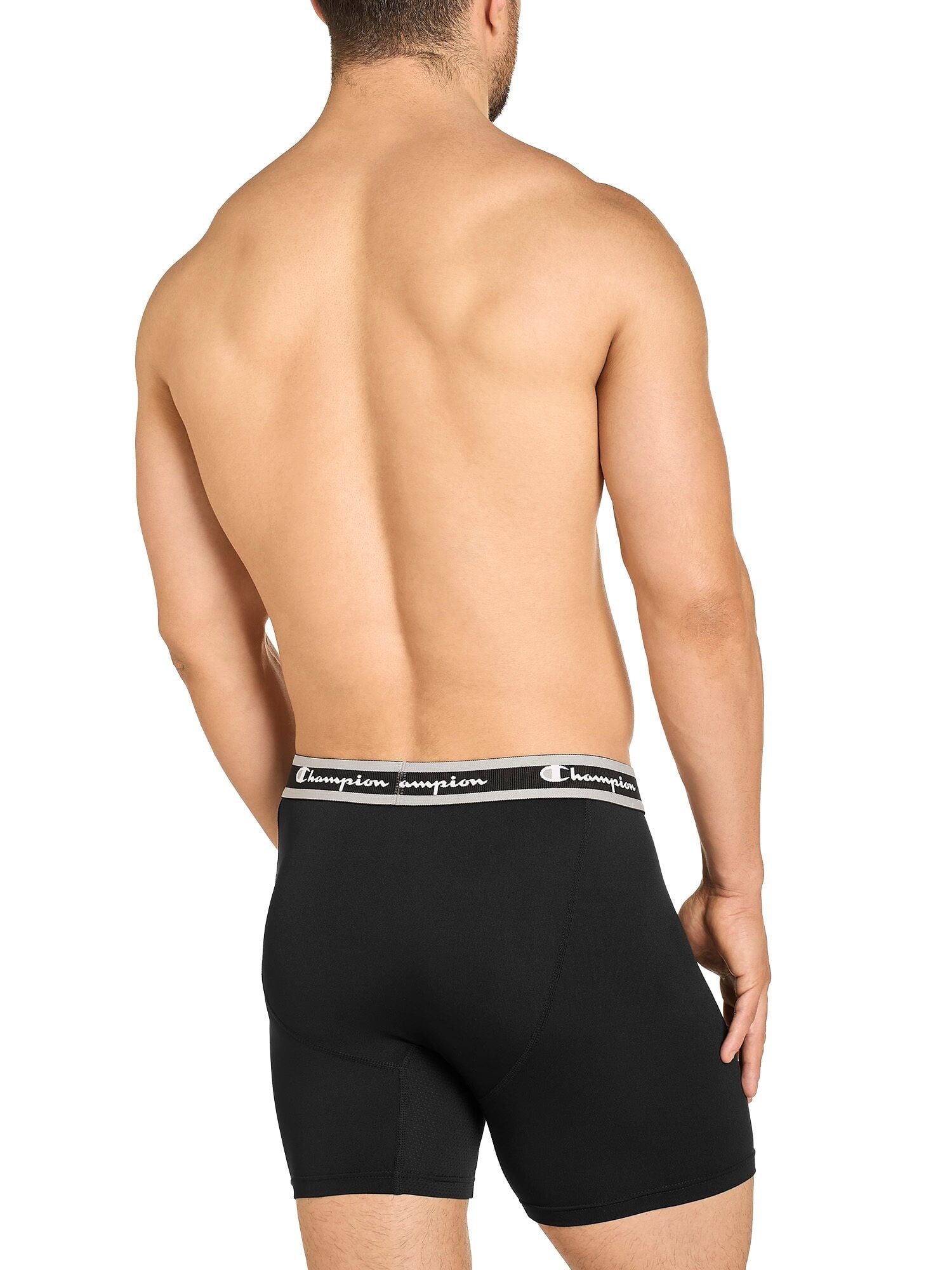 Champion Men’s Boxer Briefs – 5 Pack Wear360 Underwear, Moisture-Wicking, Articulated Shaping, Sizes S–2XL