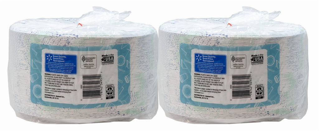 Great Value Disposable Paper Plates, 10", 150 Count