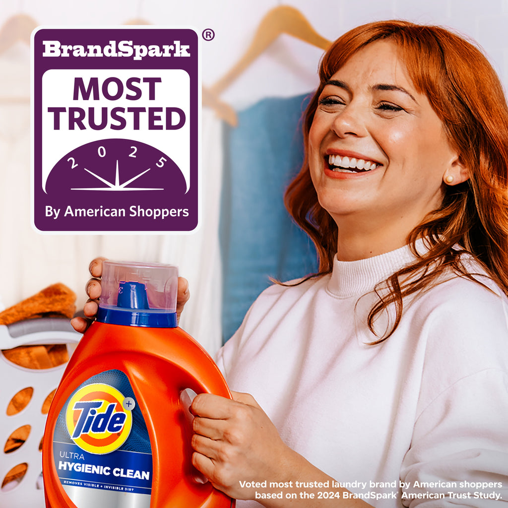 Tide Ultra Hygienic Clean Liquid Laundry Detergent, Original Scent, 63 fl oz, 44 Loads