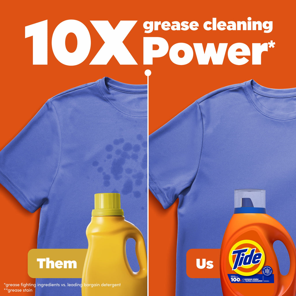 Tide Laundry Detergent Liquid, Original Scent, 105 fl oz, 80 Loads, HE Compatible