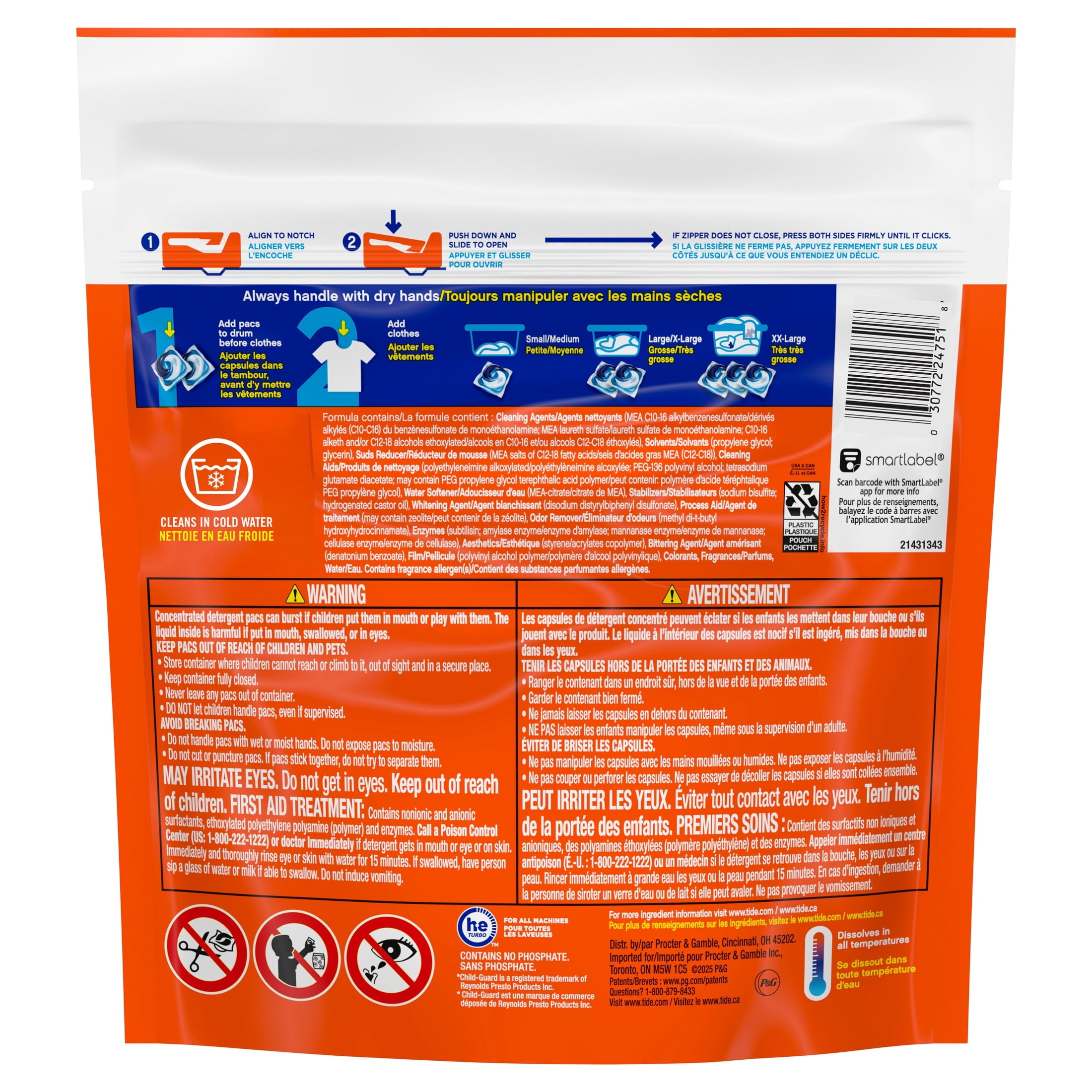 Tide PODS Laundry Detergent Soap Pacs, Original Scent, 76 Count