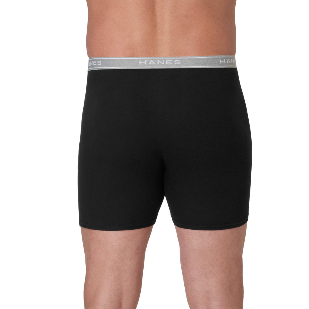Hanes Mens Hanes Big Man Men's Cotton Boxer Brief Underwear Pack, 3-Pack, Big & Tall Sizes