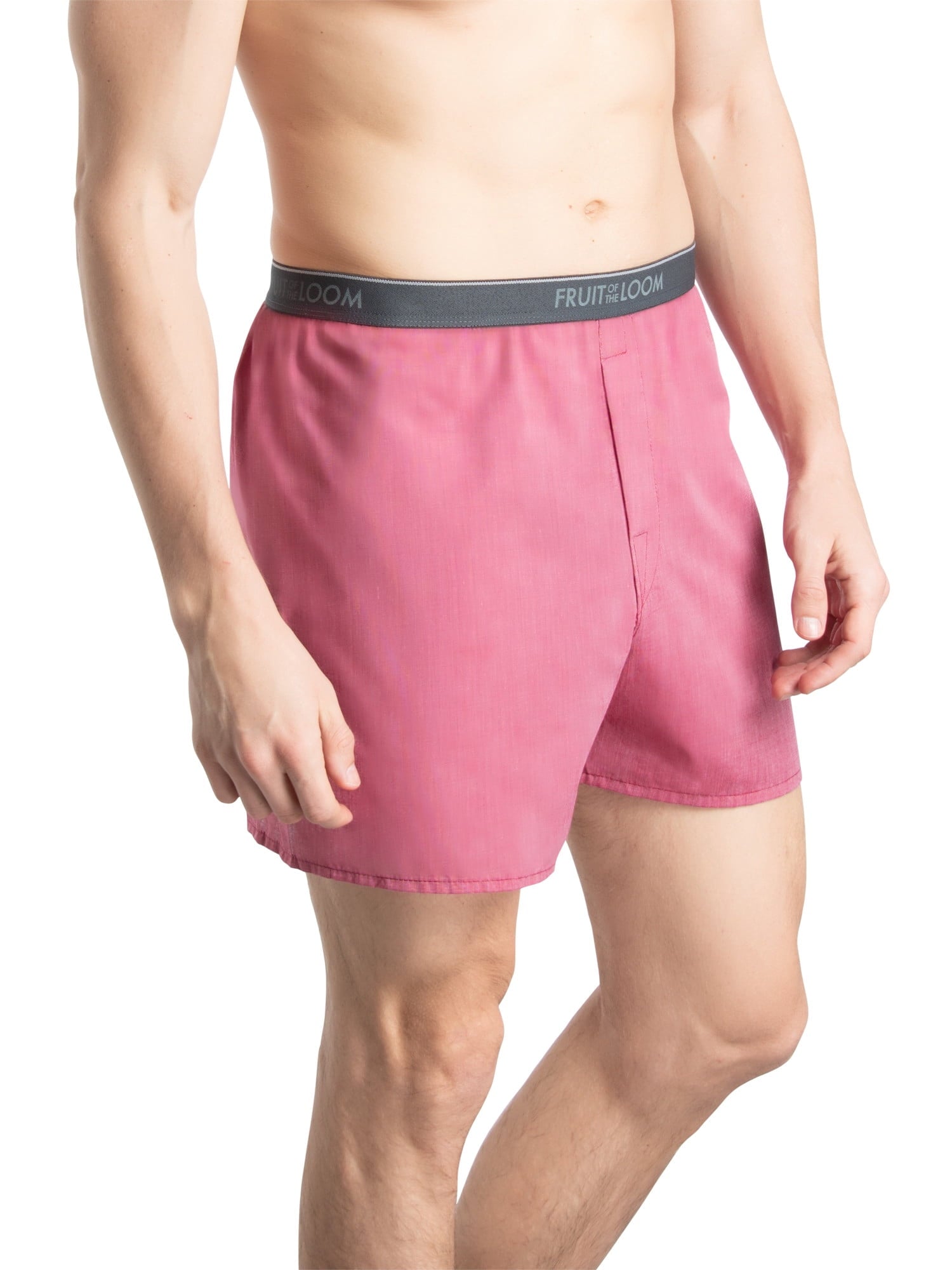 Fruit of the Loom Men's Boxers - Relaxed Fit, Soft Woven Cotton Blend Underwear, 5-Pack