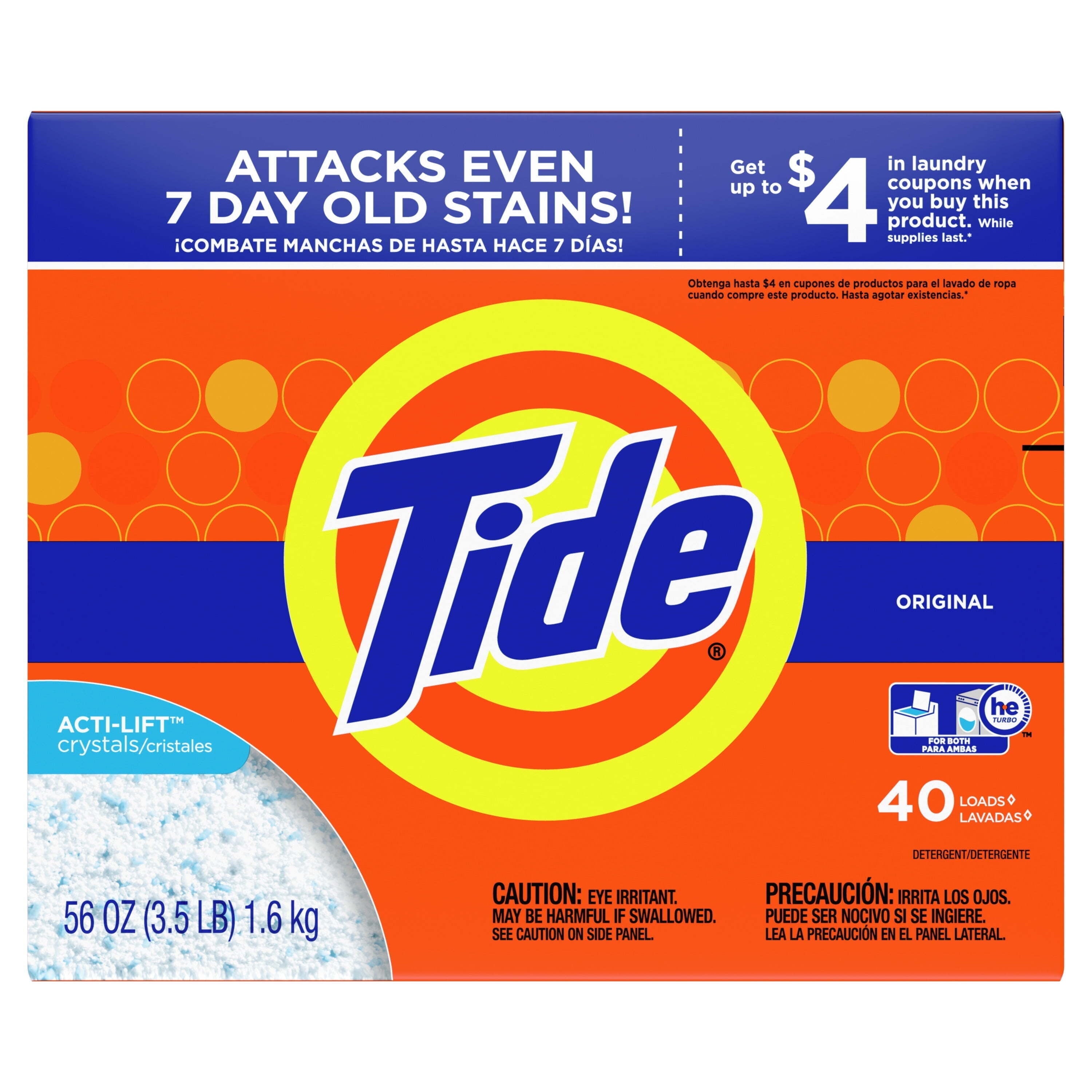 Tide Powder Laundry Detergent, Original Scent, 143 oz, 113 Loads