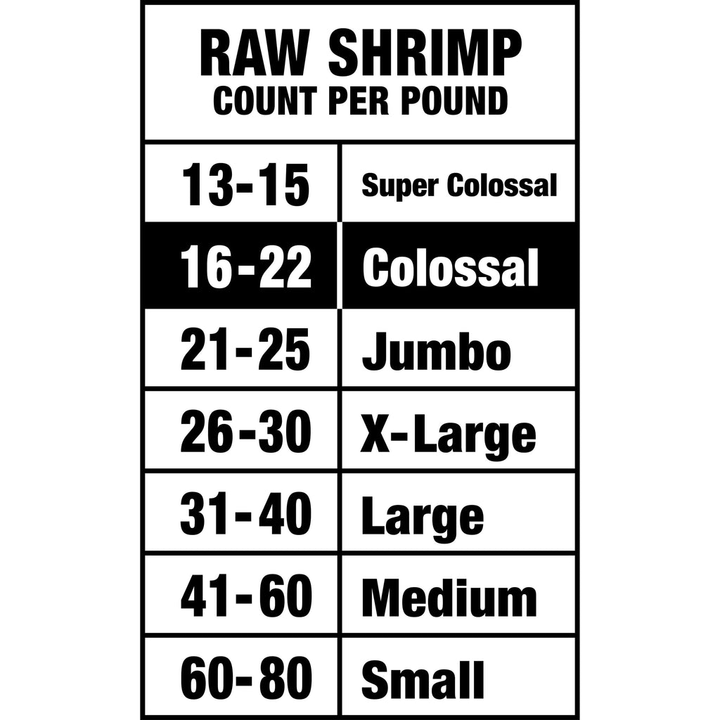 Great Value Frozen Raw Colossal Peeled Deveined Tail-on Shrimp, 12 oz Bag (16-22 Count per lb)