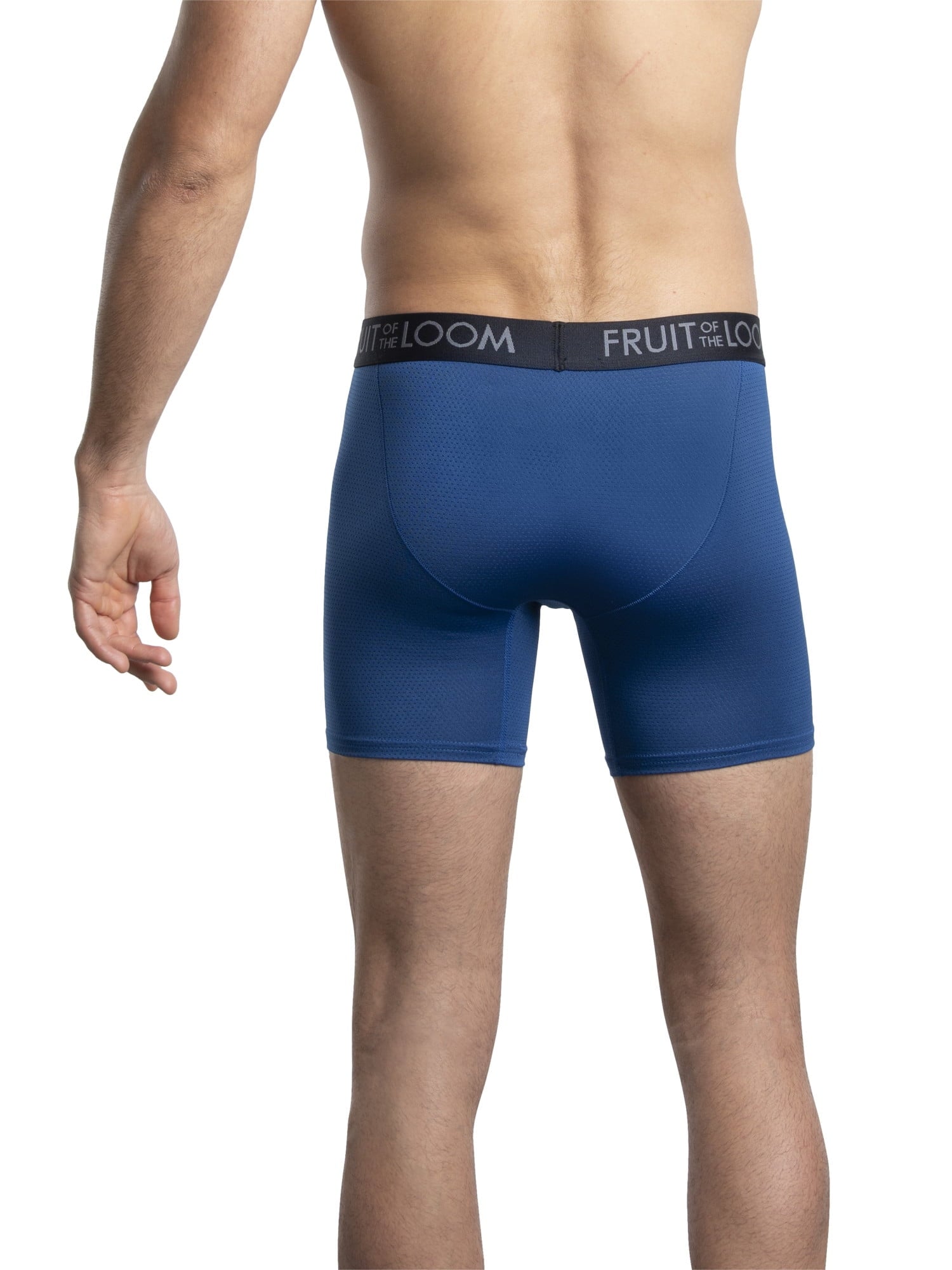 Fruit of the Loom Men's Breathable Cotton Micro-Mesh Boxer Briefs, 3-Pack